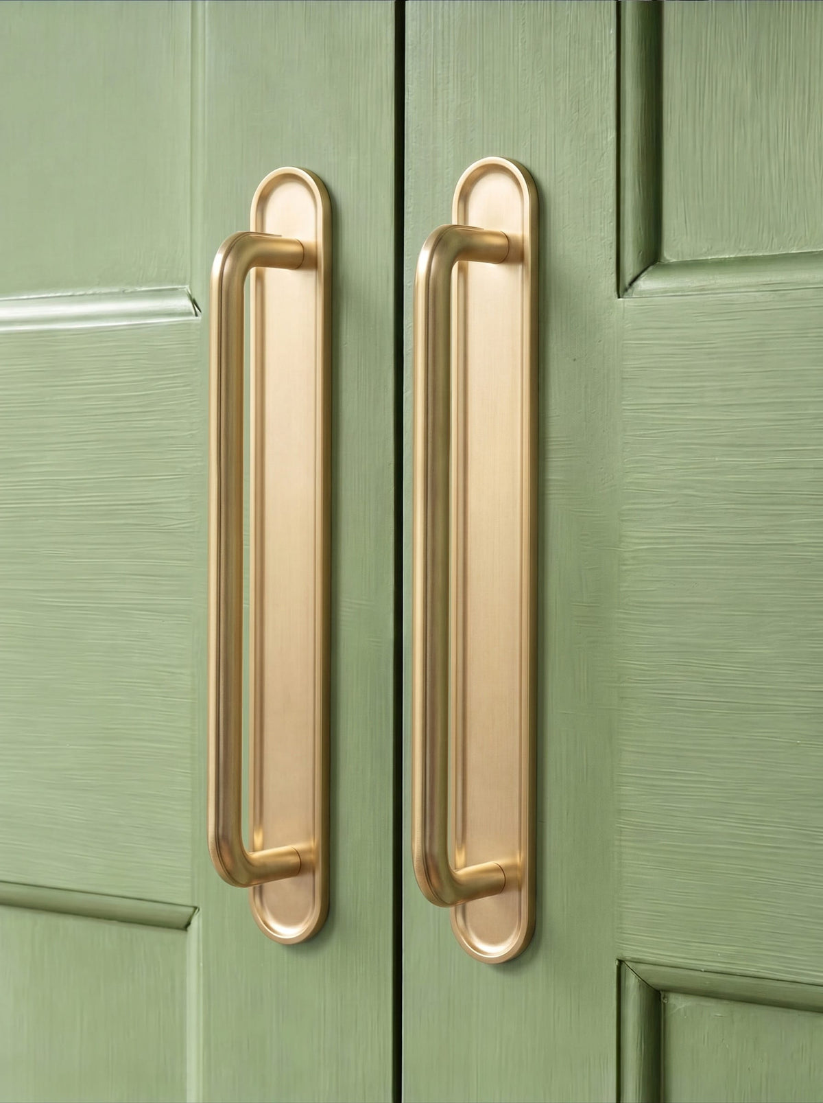 Goo-Ki 2 Pack Zinc Alloy U-Shaped Cabinet Handles, Vintage Drawer Pulls with Backplate for Kitchen & Bathroom Cabinetry