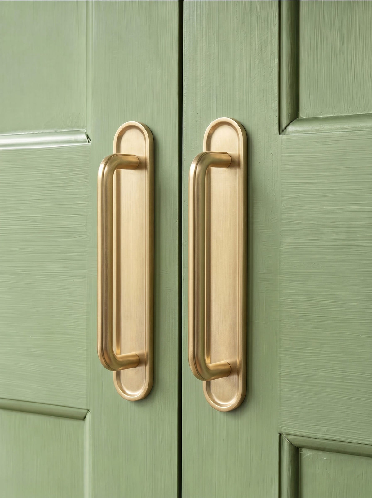 Goo-Ki 2 Pack Zinc Alloy U-Shaped Cabinet Handles, Vintage Drawer Pulls with Backplate for Kitchen & Bathroom Cabinetry