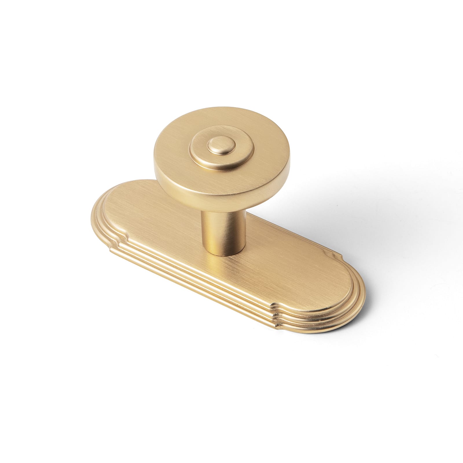 Goo-Ki 2501 / Champagne Bronze / G014 6 Pack Assorted Shaped Zinc Alloy Cabinet Hardware - Knobs and Back Plates for Stylish Furniture