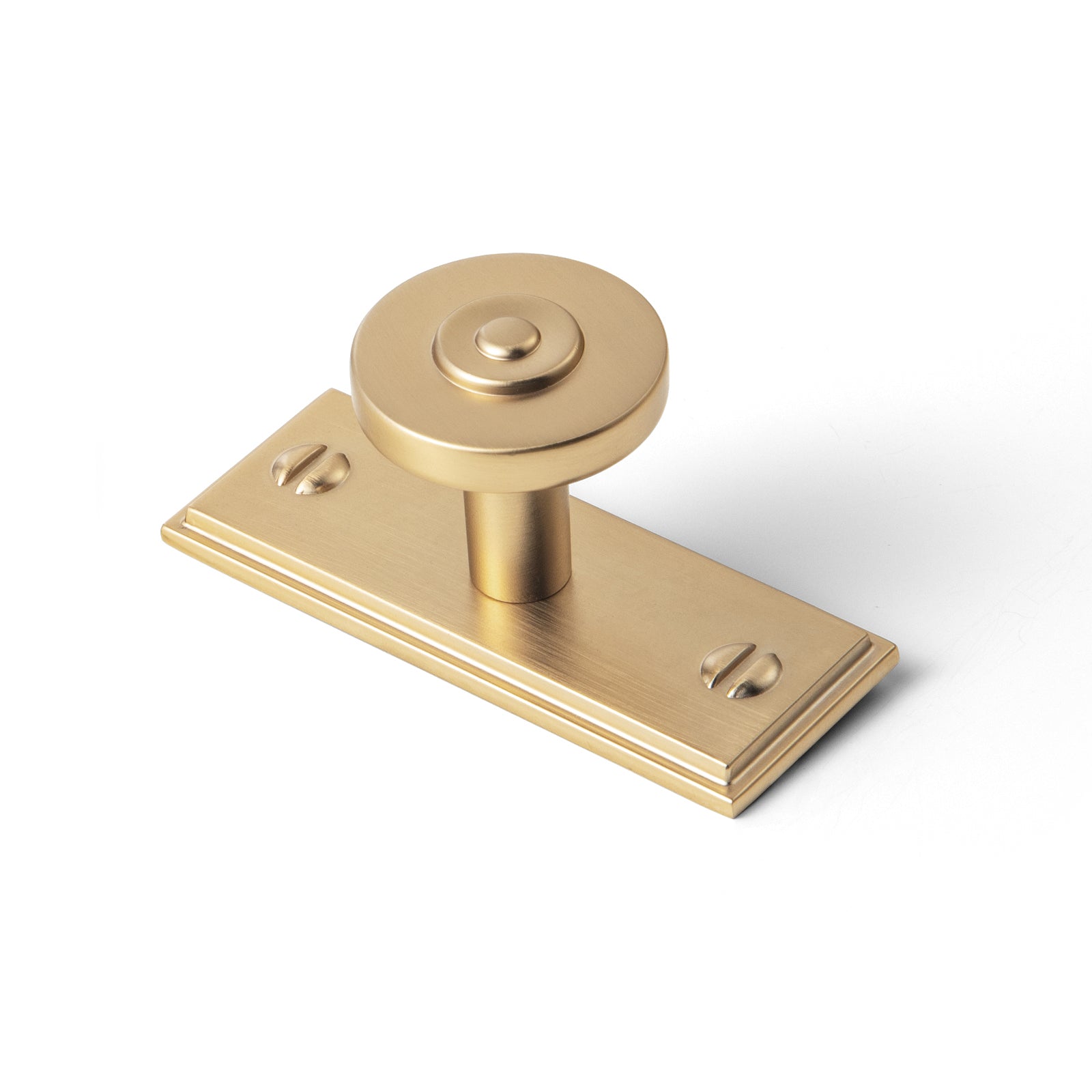 Goo-Ki 2501 / Champagne Bronze / G015 6 Pack Assorted Shaped Zinc Alloy Cabinet Hardware - Knobs and Back Plates for Stylish Furniture