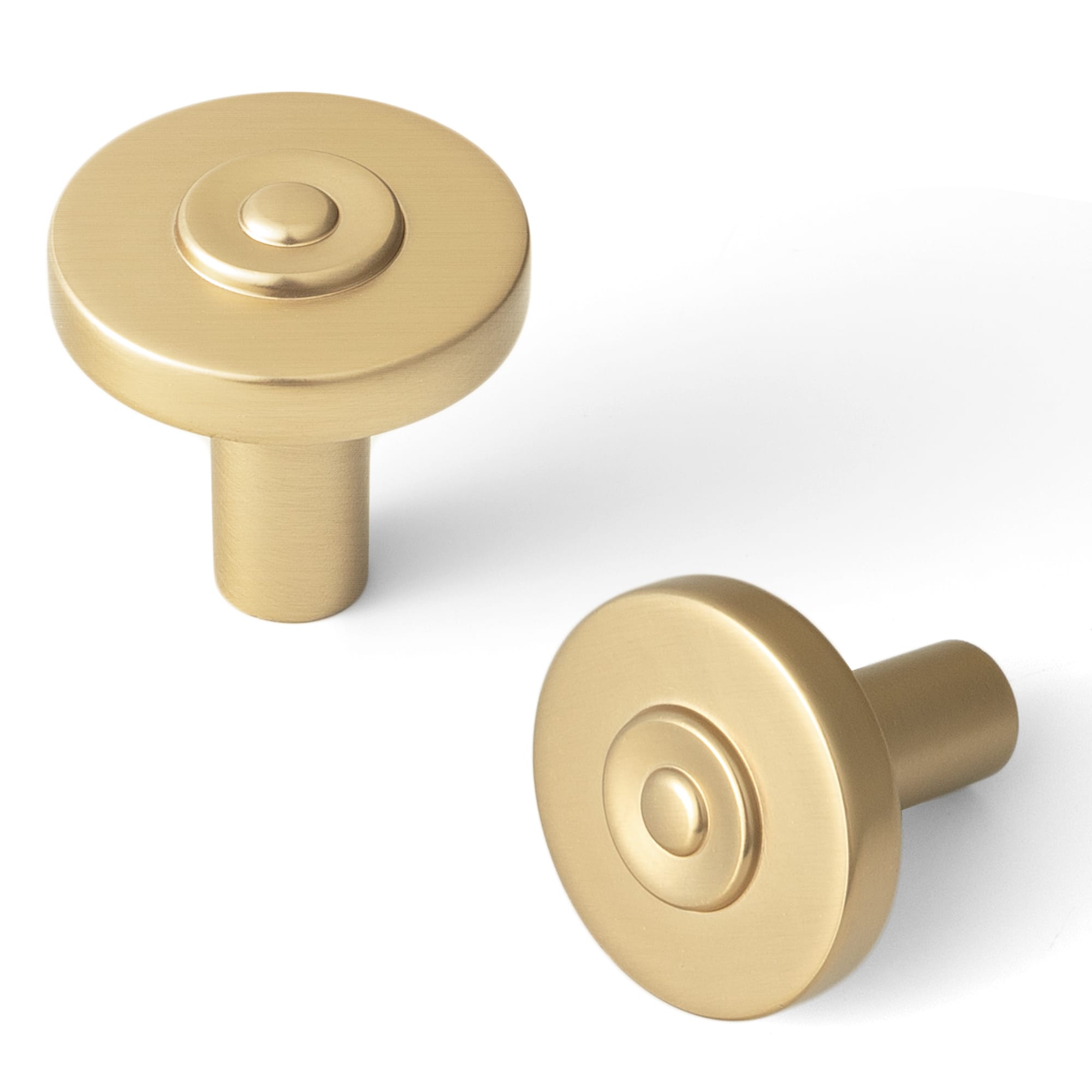 Goo-Ki 2501 / Champagne Bronze / No Back Plate - 12 Pack Assorted Shaped Zinc Alloy Cabinet Hardware - Knobs and Back Plates for Stylish Furniture