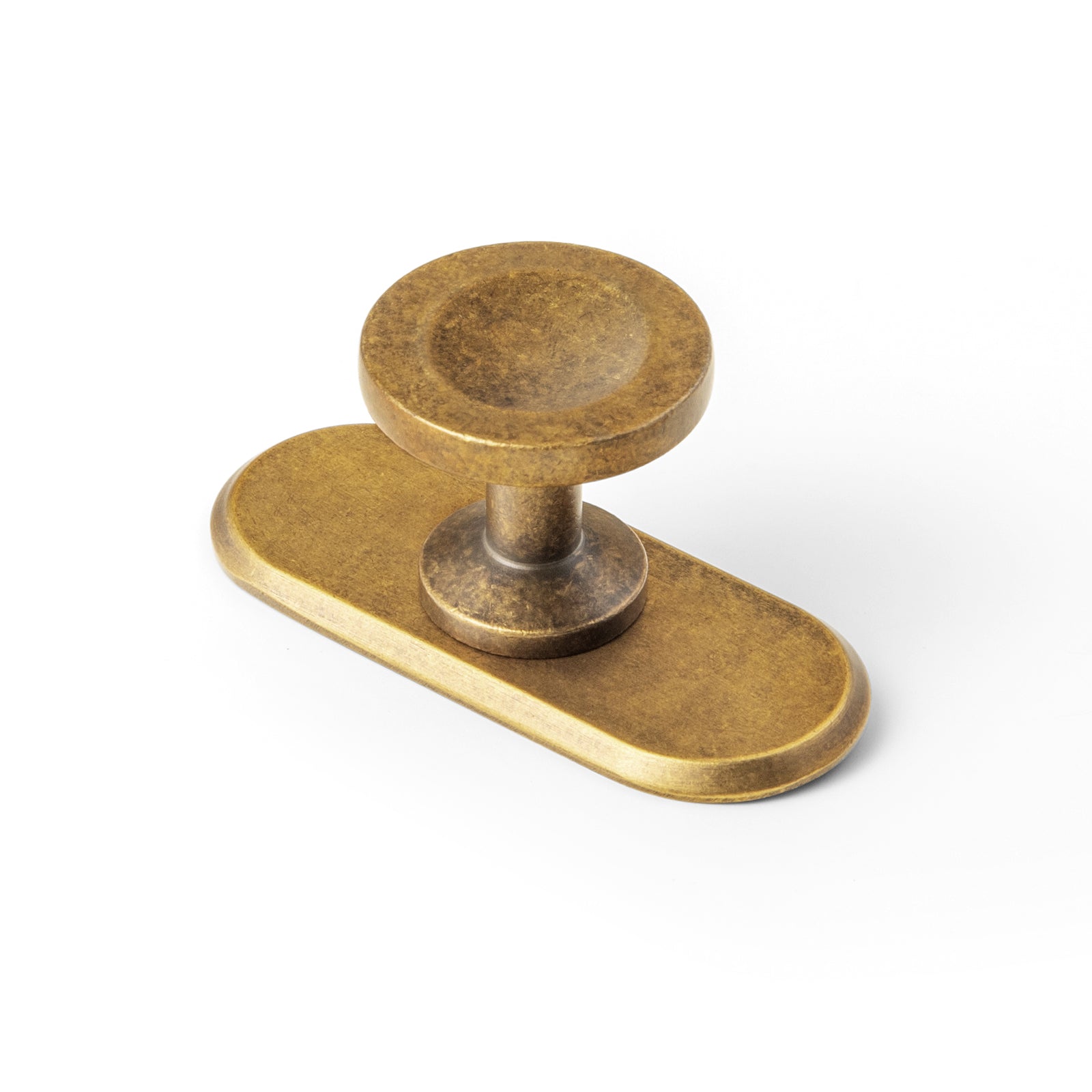 Goo-Ki 2502 / Antique Brass / G021 6 Pack Assorted Shaped Zinc Alloy Cabinet Hardware - Knobs and Back Plates for Stylish Furniture