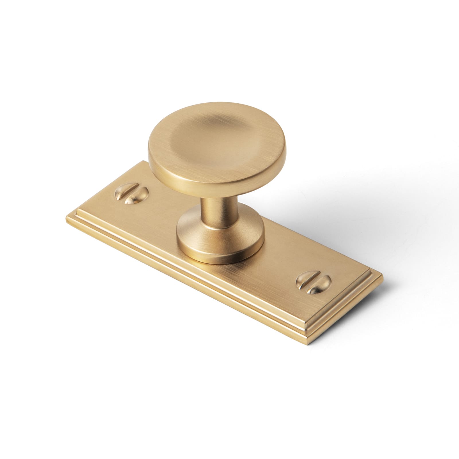 Goo-Ki 2502 / Champagne Bronze / G015 6 Pack Assorted Shaped Zinc Alloy Cabinet Hardware - Knobs and Back Plates for Stylish Furniture