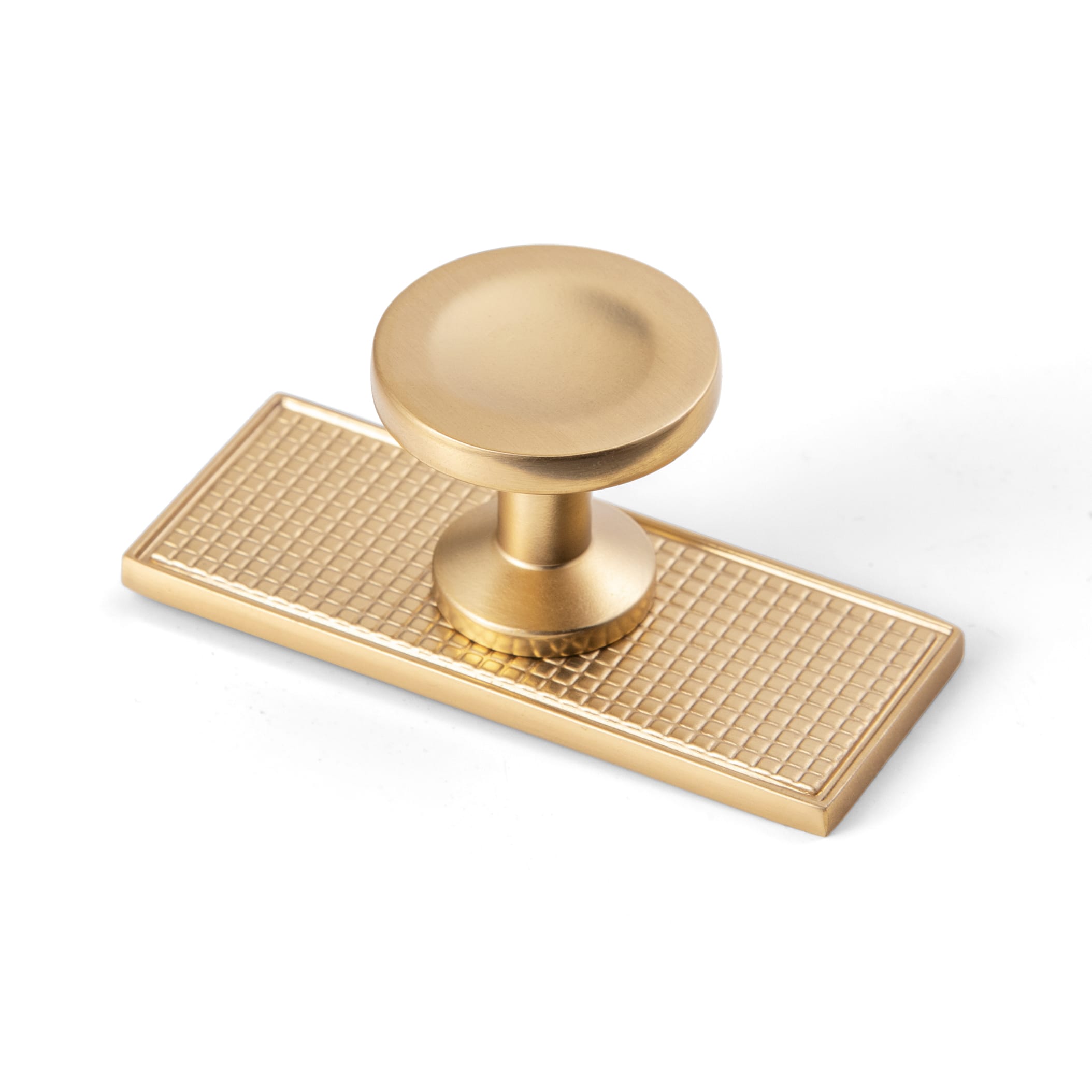 Goo-Ki 2502 / Champagne Bronze / G017 - 6 Pack Assorted Shaped Zinc Alloy Cabinet Hardware - Knobs and Back Plates for Stylish Furniture