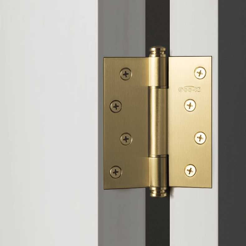 Goo-Ki 4 Inch Silent Thickened Hinge Pure Copper Flat Ball Bearing Hinge