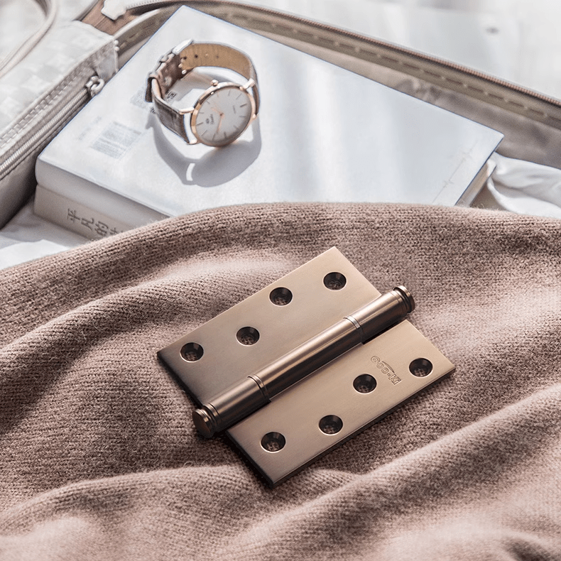Goo-Ki 4 Inch Silent Thickened Hinge Pure Copper Flat Ball Bearing Hinge