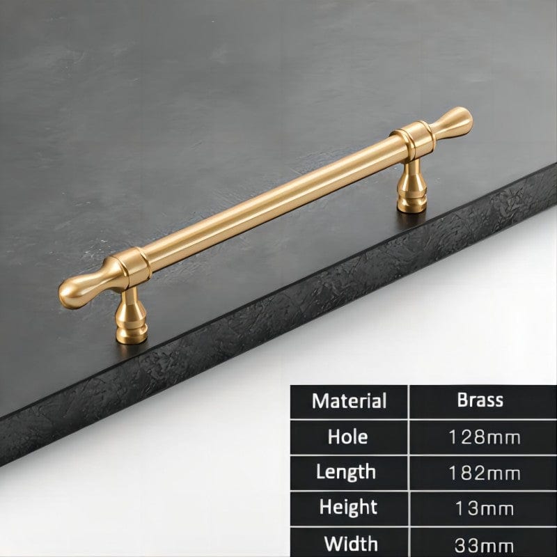 Goo-Ki 5'' Hole Center French Style Cabinet Handles Elegant Drawer Pulls Solid Brass Kitchen Hardware 1 PCS