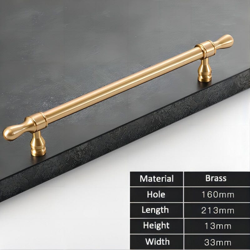 Goo-Ki 6.3'' Hole Center French Style Cabinet Handles Elegant Drawer Pulls Solid Brass Kitchen Hardware 1 PCS