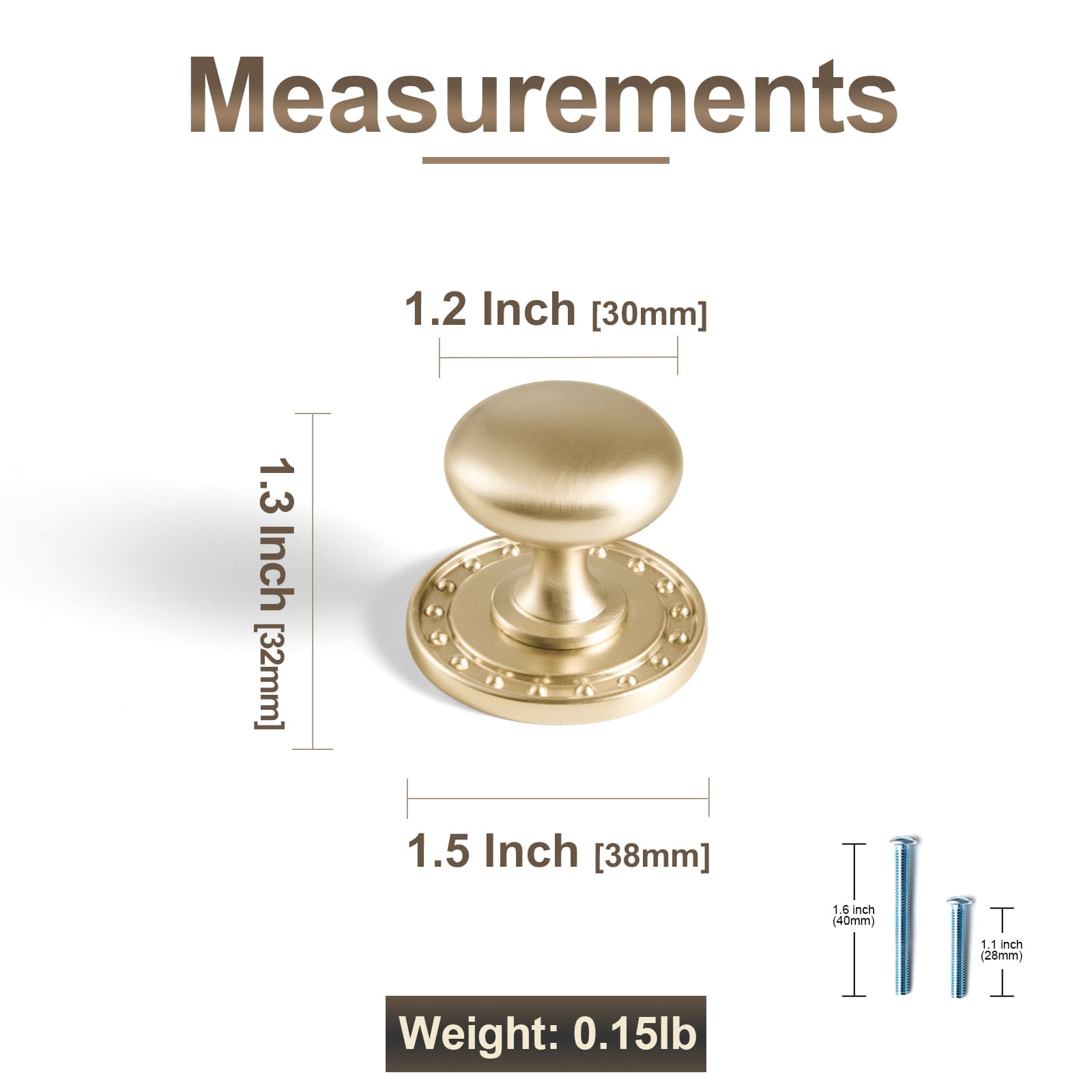 Goo-Ki 6 Pack Antique Brass Zinc Alloy Cabinet Knob with Back Plate Single Hole Center Cabinet Hardware for Bedroom Kitchen