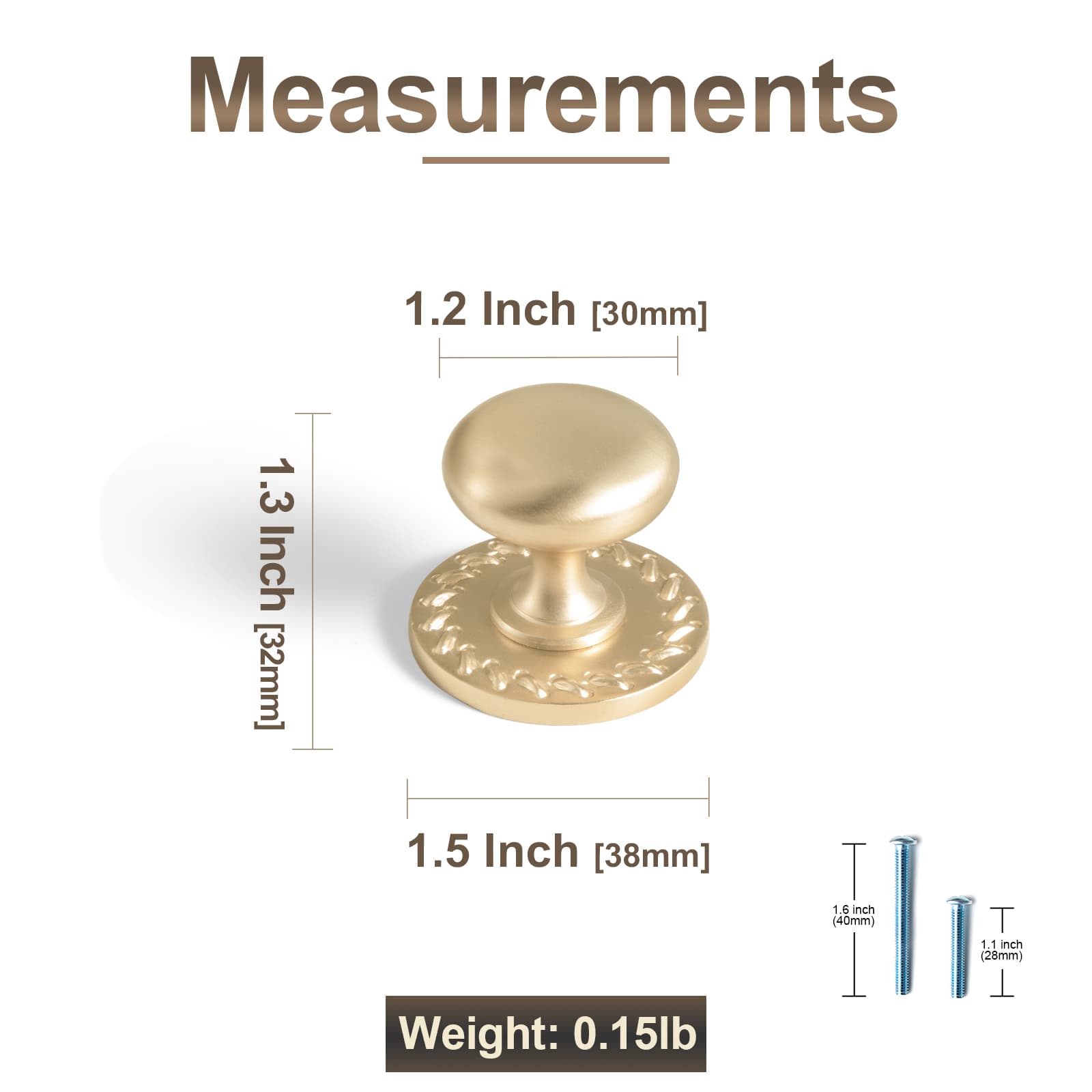Goo-Ki 6 Pack Antique Brass Zinc Alloy Cabinet Knob with Back Plate Single Hole Center Cabinet Hardware for Bedroom Kitchen