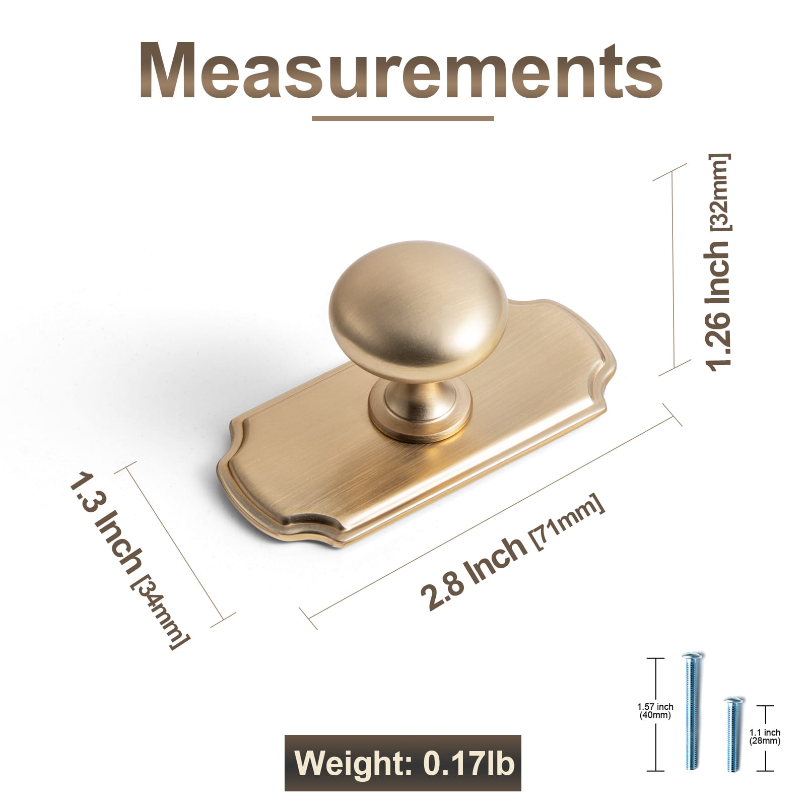 Goo-Ki 6 Pack Antique Brass Zinc Alloy Cabinet Knob with Back Plate Single Hole Center Cabinet Hardware for Bedroom Kitchen