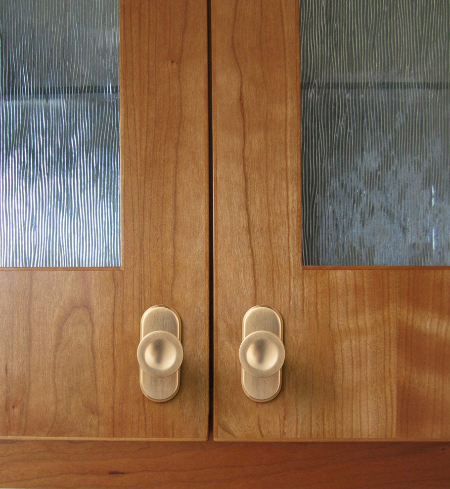 Goo-Ki 6 Pack Assorted Shaped Zinc Alloy Cabinet Hardware - Knobs and Back Plates for Stylish Furniture