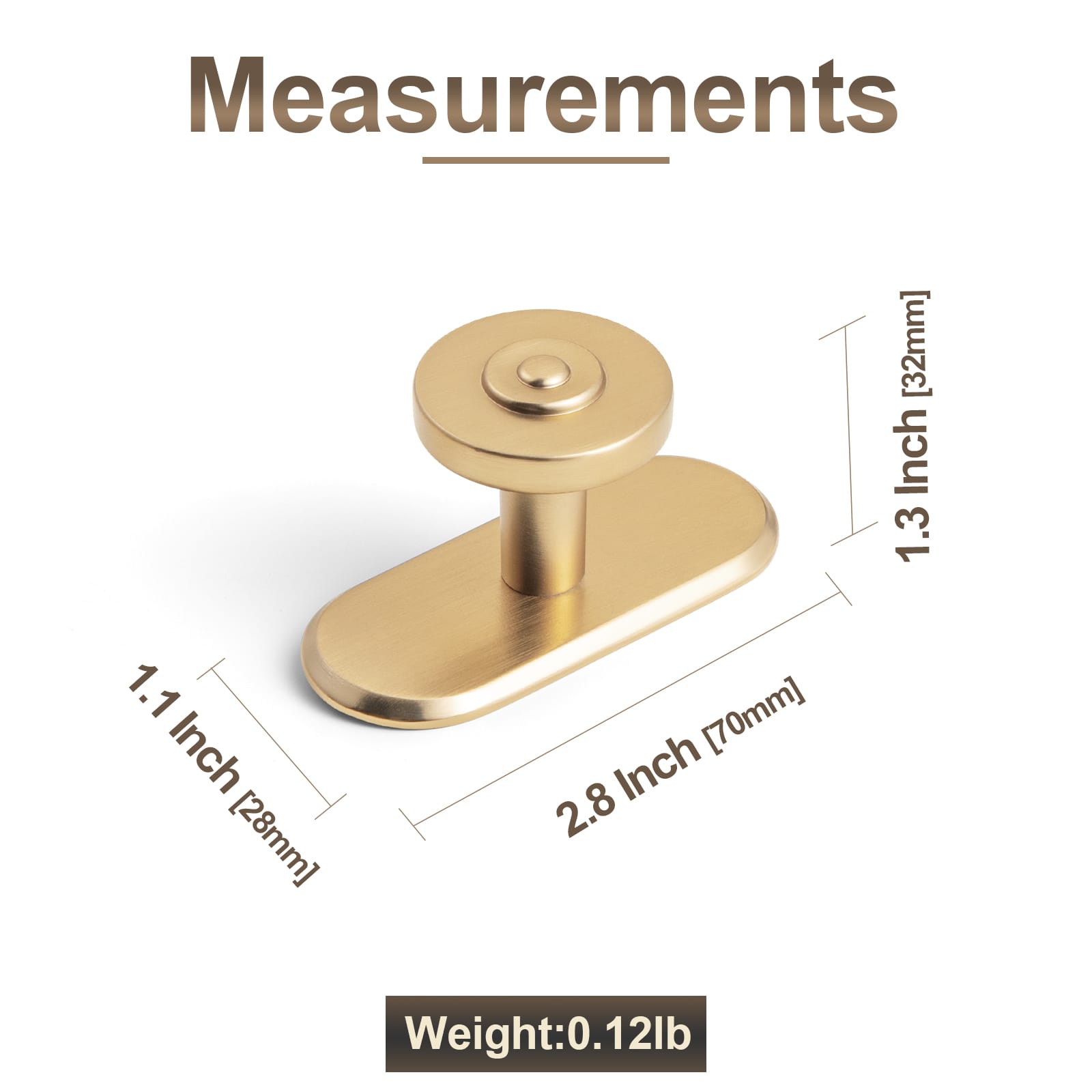 Goo-Ki 6 Pack Assorted Shaped Zinc Alloy Cabinet Hardware - Knobs and Back Plates for Stylish Furniture