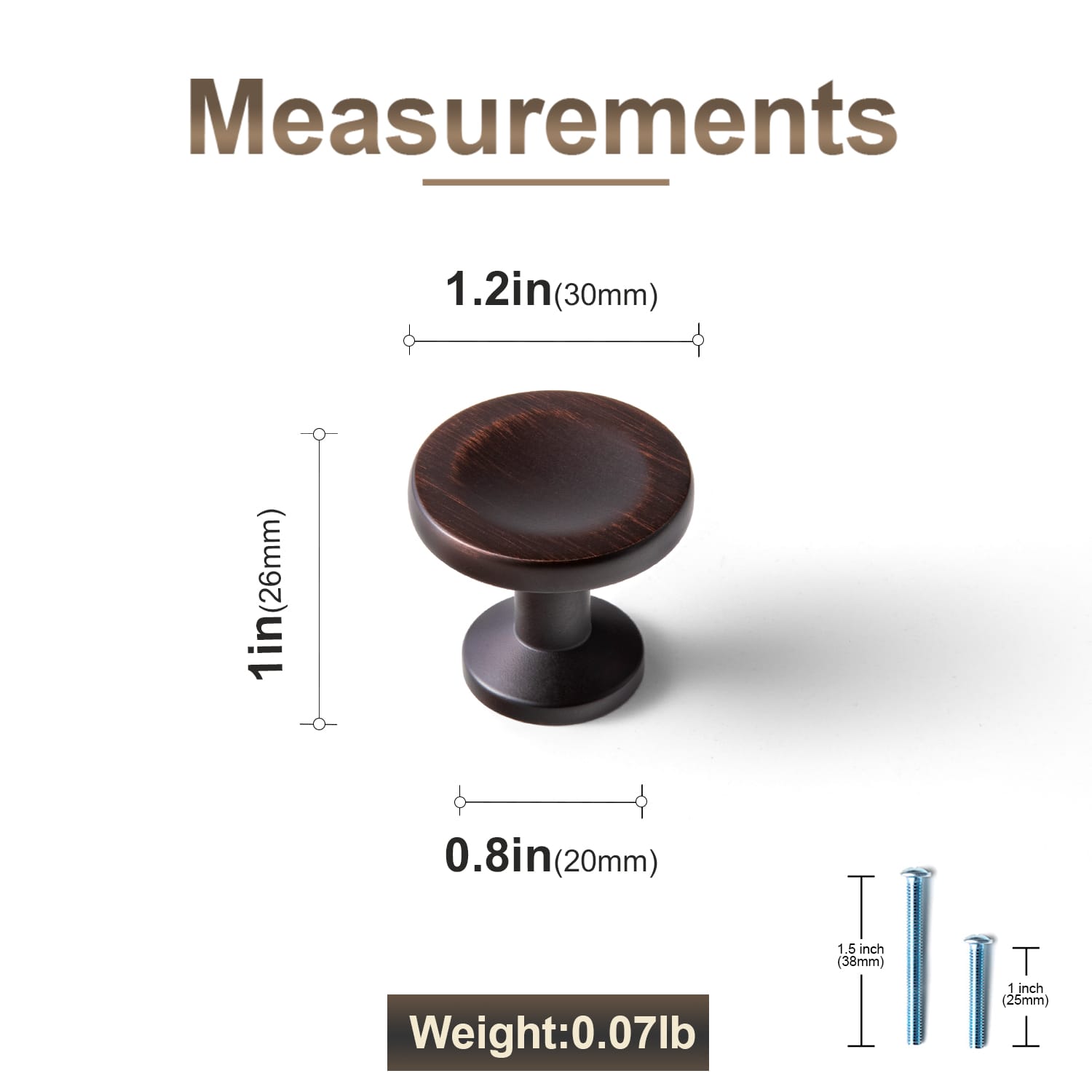 Goo-Ki 6 Pack Assorted Shaped Zinc Alloy Cabinet Hardware - Knobs and Back Plates for Stylish Furniture