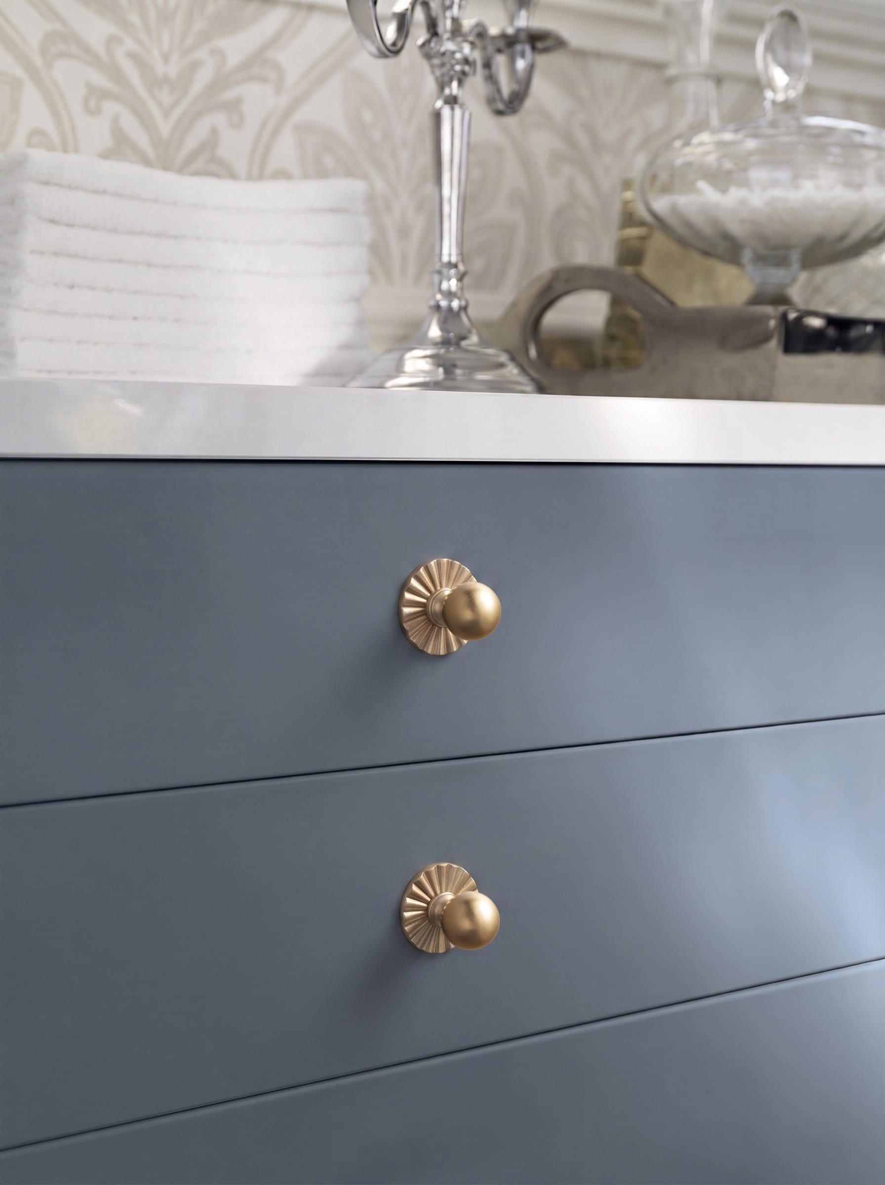 Goo-Ki 6 Pack Stylish Zinc Alloy Cabinet Knobs Classic Round Design Durable Cabinet Handles
