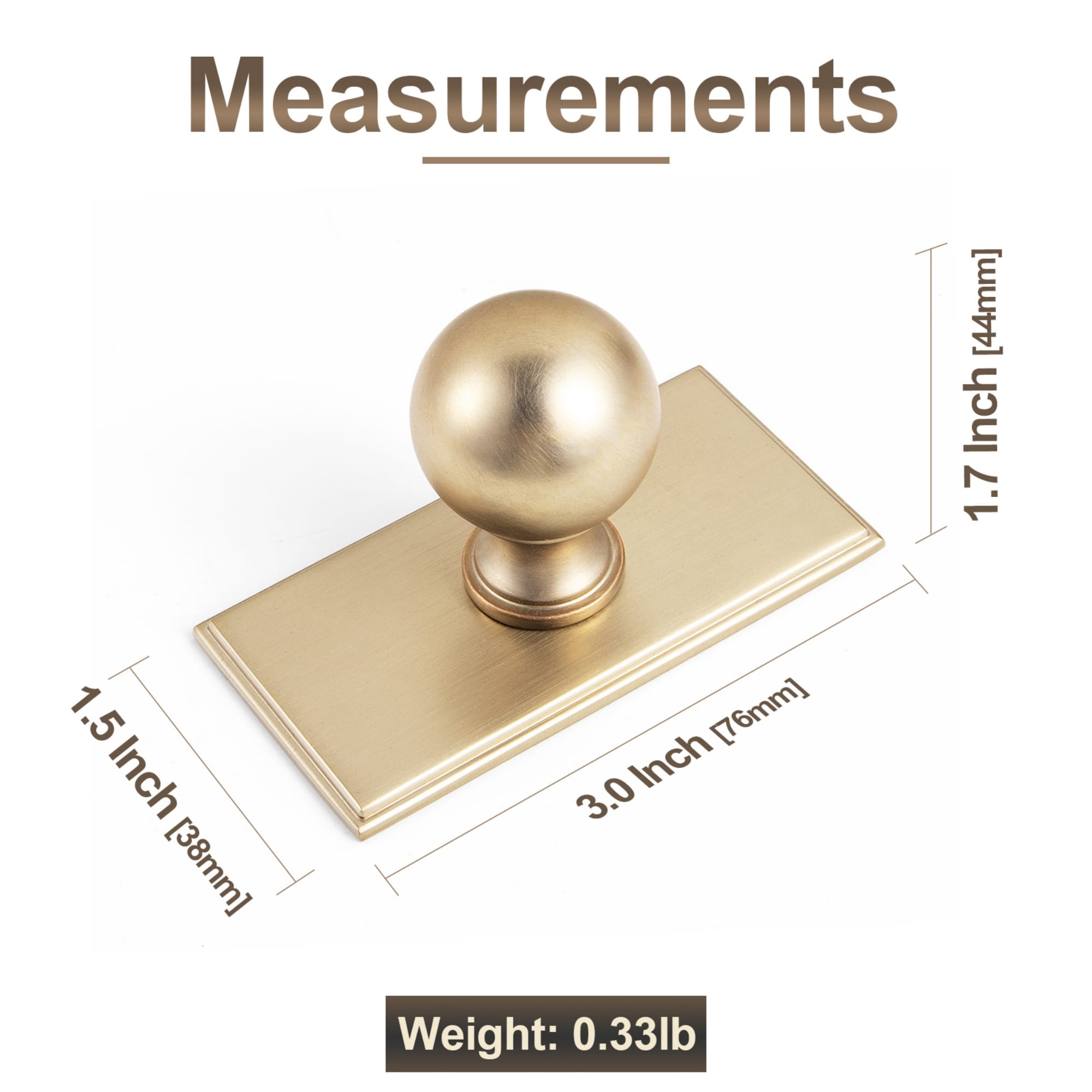 Goo-Ki 6 Pack Stylish Zinc Alloy Cabinet Knobs Classic Round Design Durable Cabinet Handles