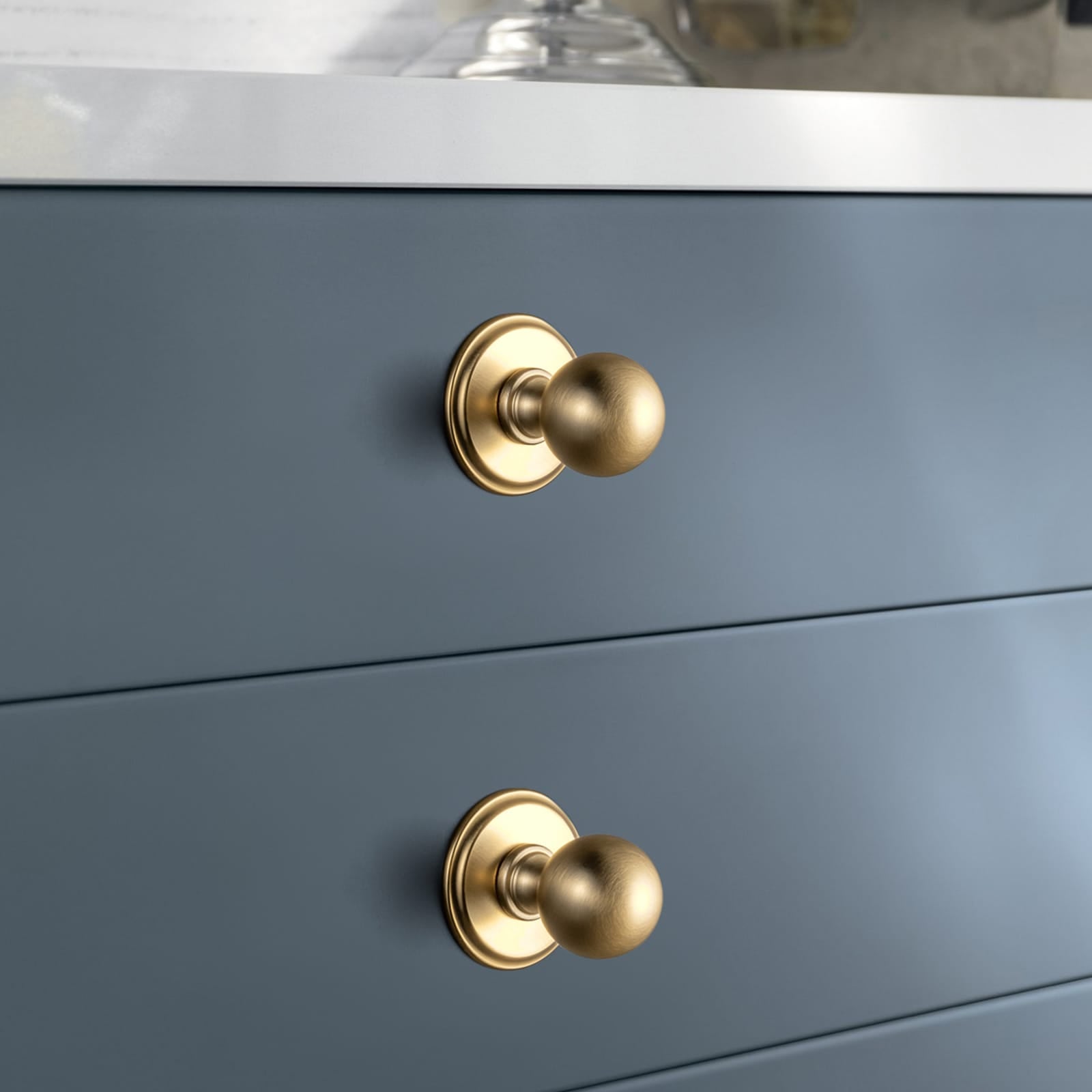 Goo-Ki 6 Pack Stylish Zinc Alloy Cabinet Knobs Classic Round Design Durable Cabinet Handles