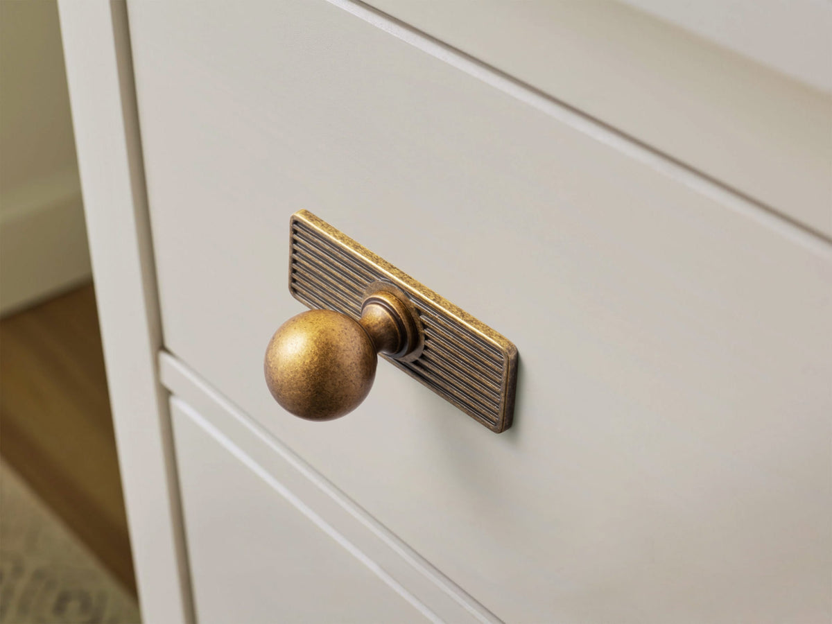 Goo-Ki 6 Pack Stylish Zinc Alloy Cabinet Knobs Classic Round Design Durable Cabinet Handles