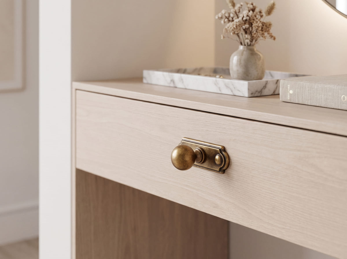 Goo-Ki 6 Pack Stylish Zinc Alloy Cabinet Knobs Classic Round Design Durable Cabinet Handles