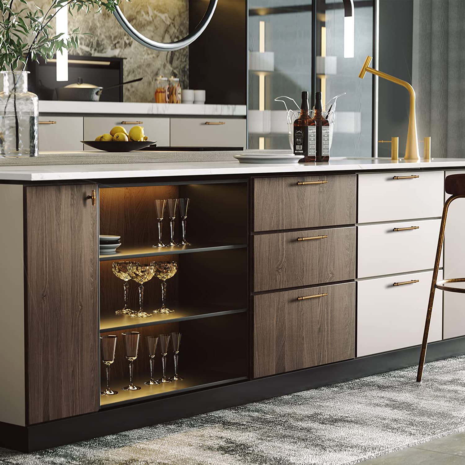 Goo-Ki American Retro Style Drawer Bar Pulls Antique Cabinet Pulls