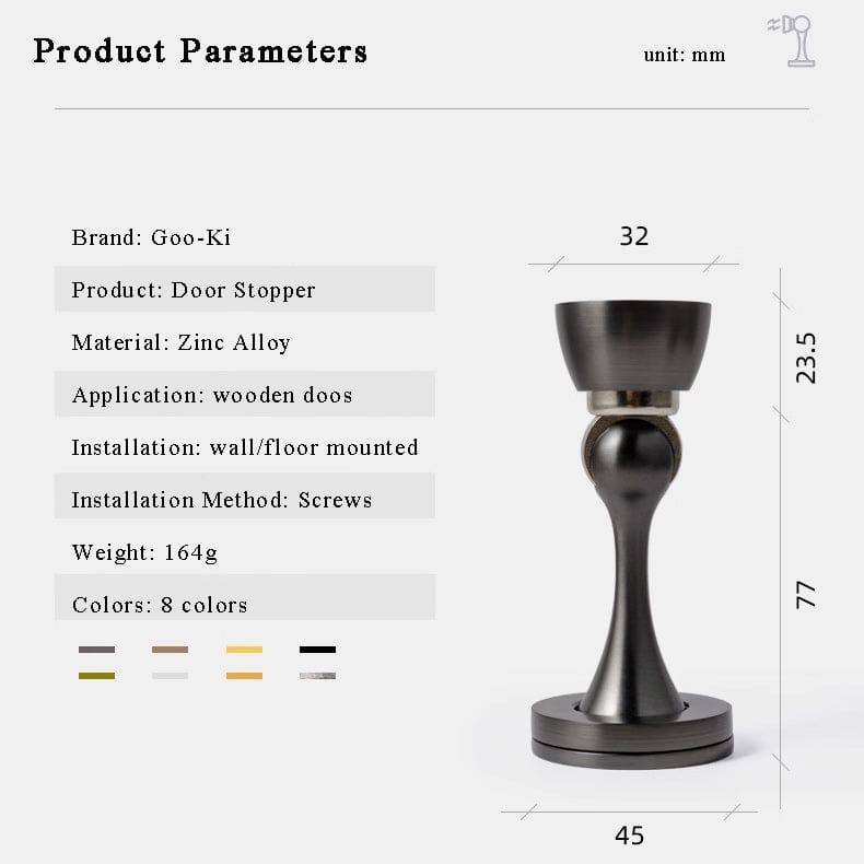 Goo-Ki Anti-collision Door Wall Suction Bathroom Strong Magnetic Door Stopper