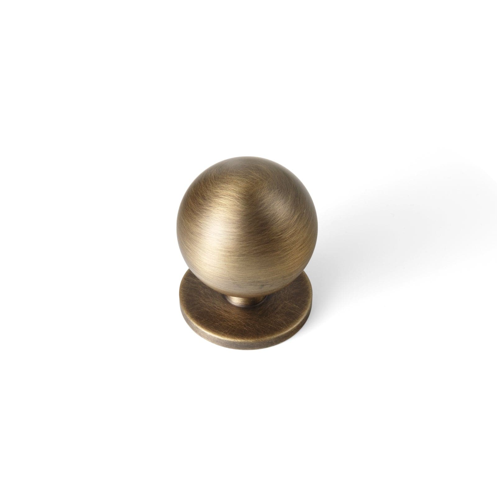 Goo-Ki Antique Brass / 1.2'' Diameter Knob / 6 Pack Solid Brass Cabinet Knobs – Premium Round Egg-Shaped Drawer Pulls for Kitchen & Bathroom