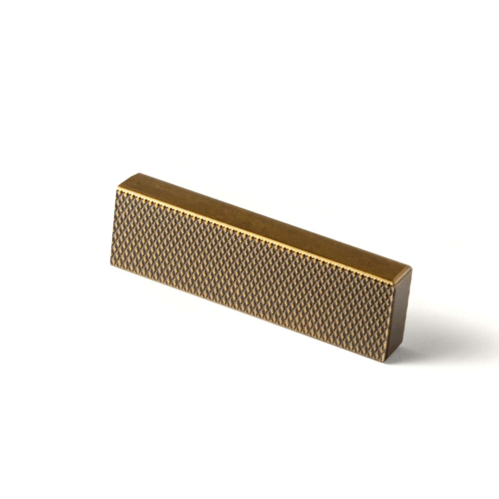 Goo-Ki Antique Brass / 1.25'' Hole Center / 6 Pack Modern Aluminum Knurled Cabinet Pull Handles - Comfortable Grip & Long - lasting