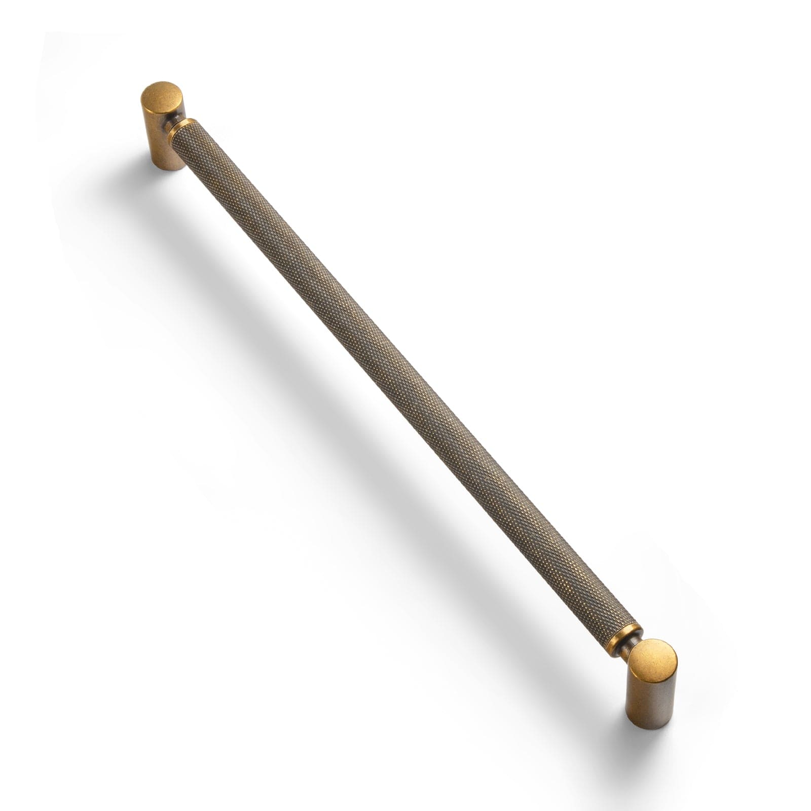 Goo-Ki Antique Brass / 10'' Hole Center / 6 Pack Classic Bar-shaped Knurled Aluminium Drawer Pull Durable & Stylish Hardware for Furniture