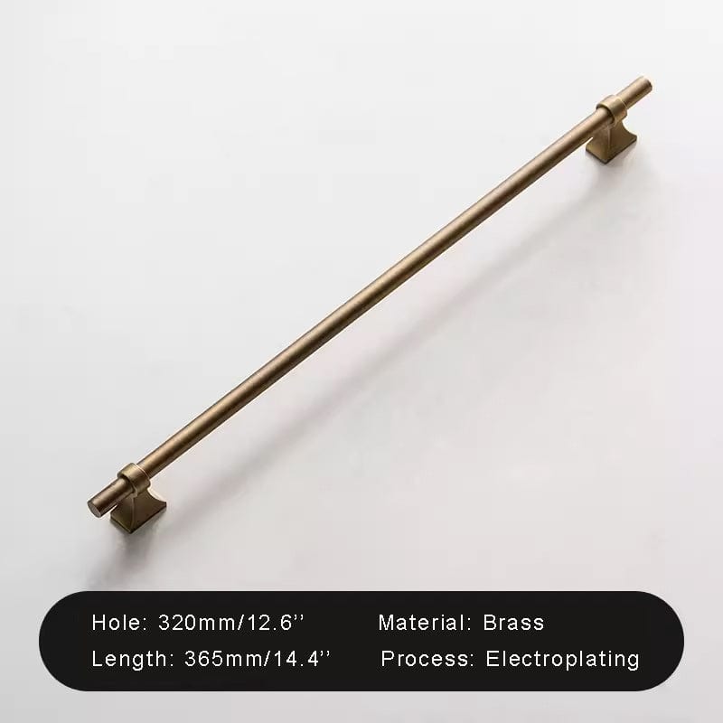 Goo-Ki Antique Brass / 12.6'' Hole Center / 1 Pack Luxury Stain Brass Furniture Handle Solid Brass Kitchen Cabinet Pull T Bar Handle