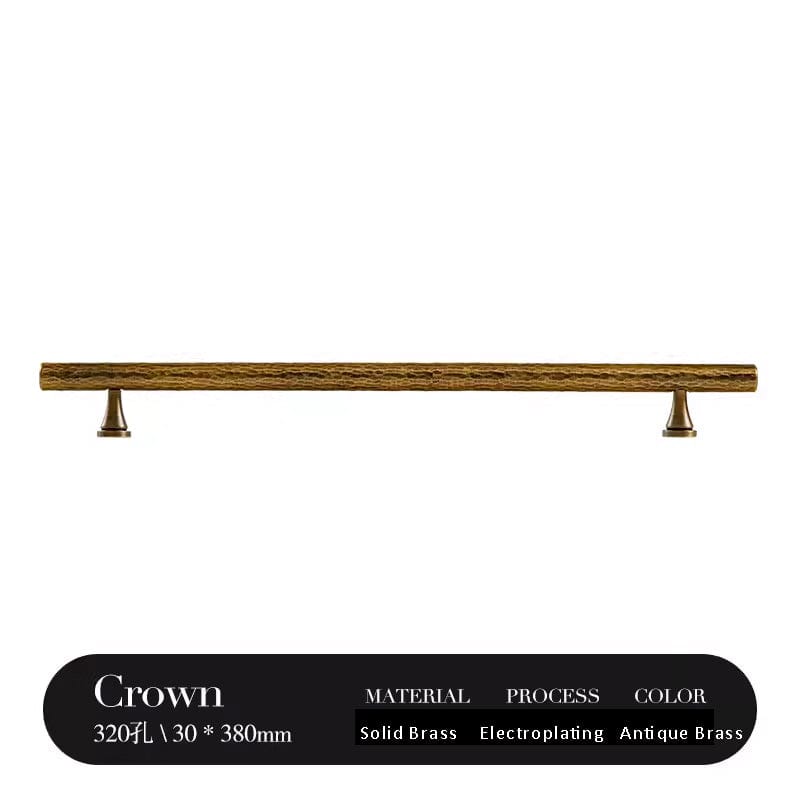 Goo-Ki Antique Brass / 12.6'' Hole Center / 2 Pack Retro Bronze Handmade Solid Brass Cabinet Bar Pulls Hammerline Brass Pulls