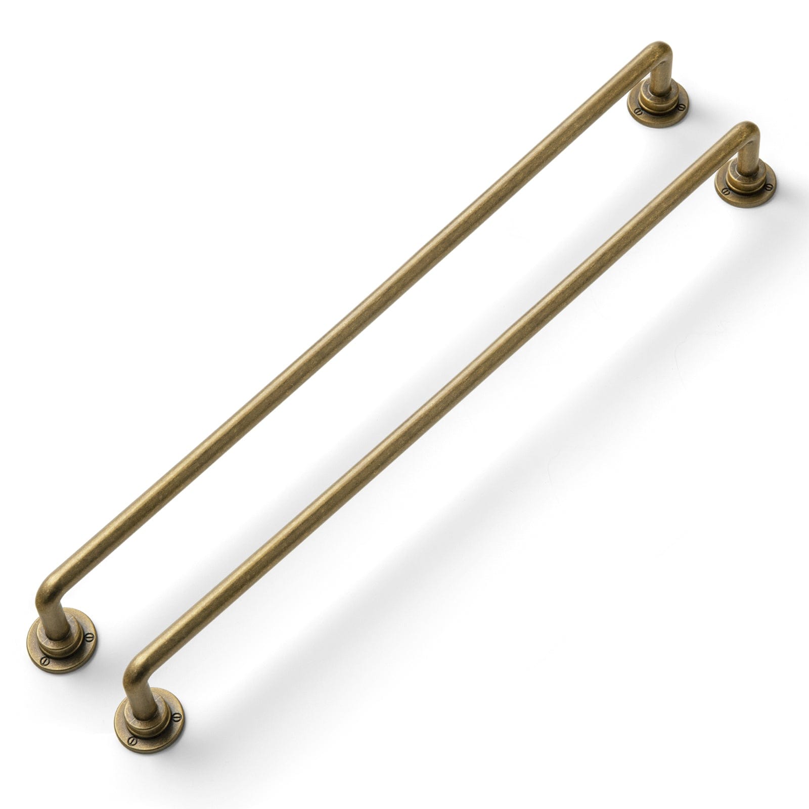 Goo-Ki Antique Brass / 12.6'' Hole Center / 6 Pack Antique Brass Zinc Alloy Kitchen Drawer Pulls Bar Pull With Back Plate