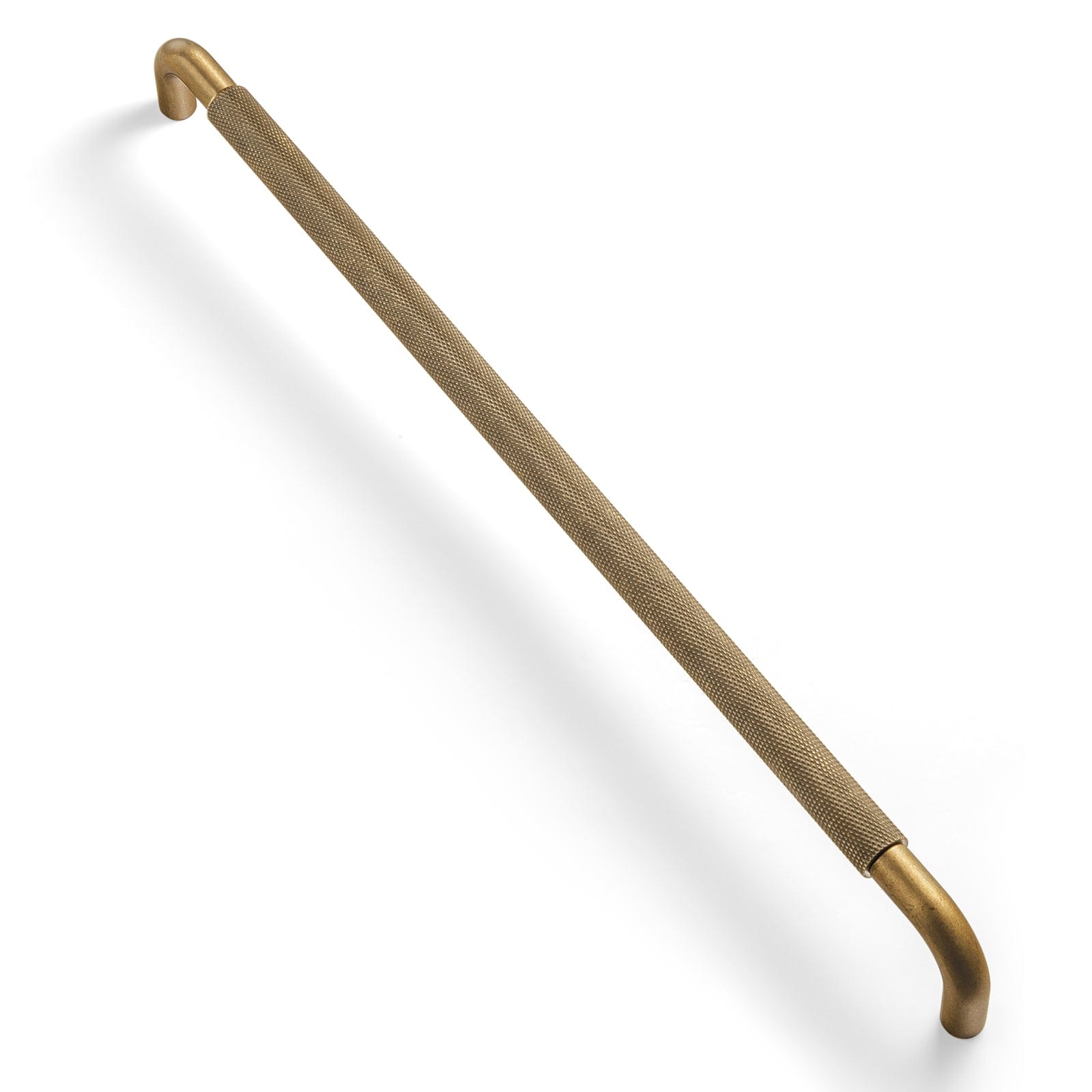 Goo-Ki Antique Brass / 12.6'' Hole Center / 6 Pack Knurled Cabinet Knobs Solid Metal Alloy Bar Pulls Handles for Closet Wardrobe Dresser