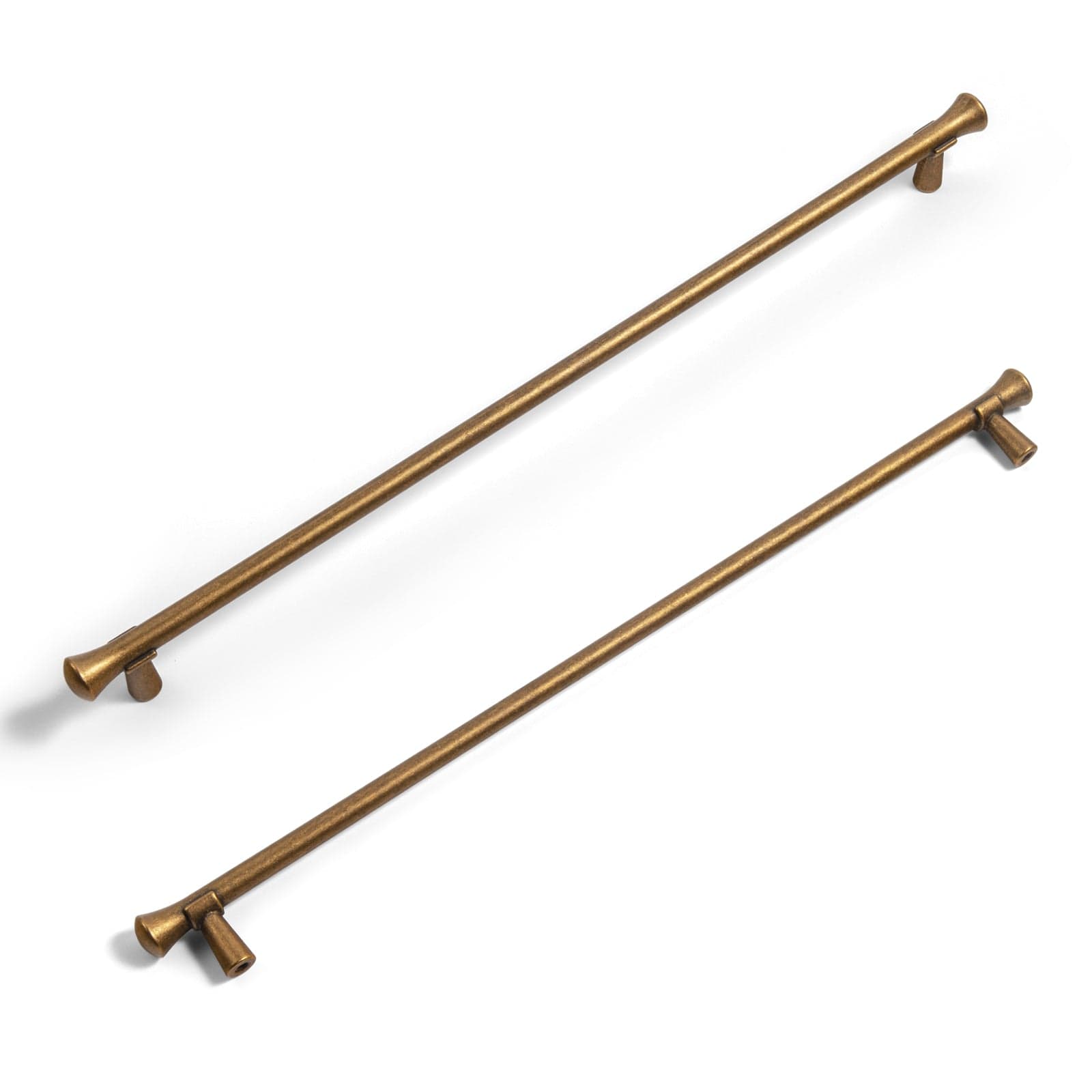 Goo-Ki Antique Brass / 12.6'' Hole Center / 6 Pack Rustic Refinement Drawer Pulls for Kitchen Antique Brass Cabinet Handles