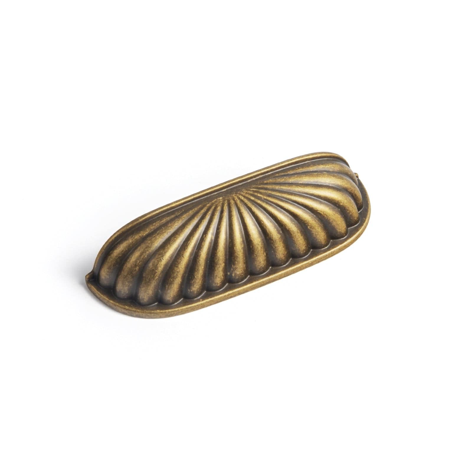 Goo-Ki Antique Brass / 2.5'' Hole Center / 6 Pack Semicircular Antique Brass Cabinet Pulls Half Moon Shaped Bin Cup Drawer Pull