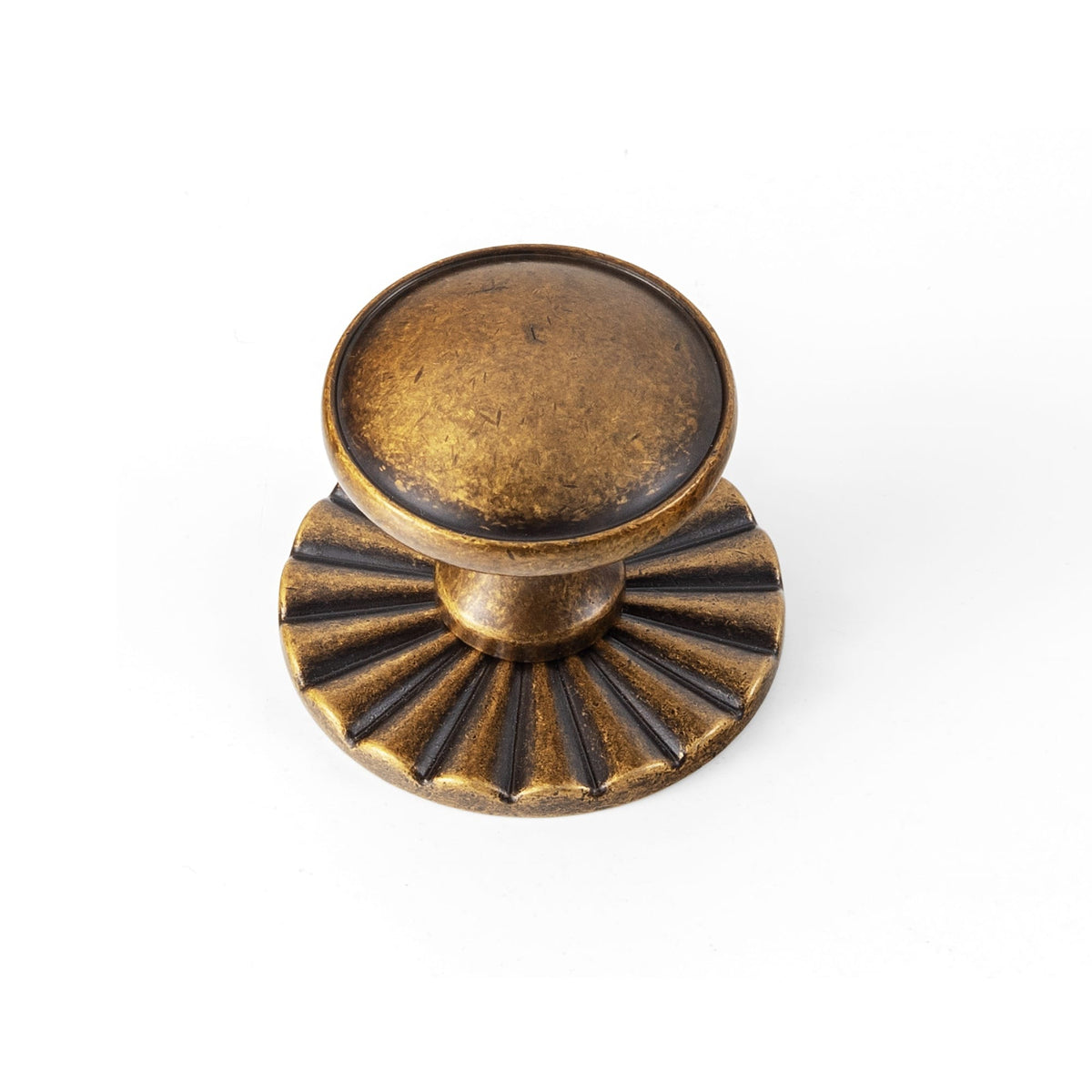 Goo-Ki Antique Brass / 2317 / 6 Pack Antique Brass Cabinet Knobs Zinc Alloy Round Drawer Pulls with Vintage Patina Finish Retro Furniture Hardware