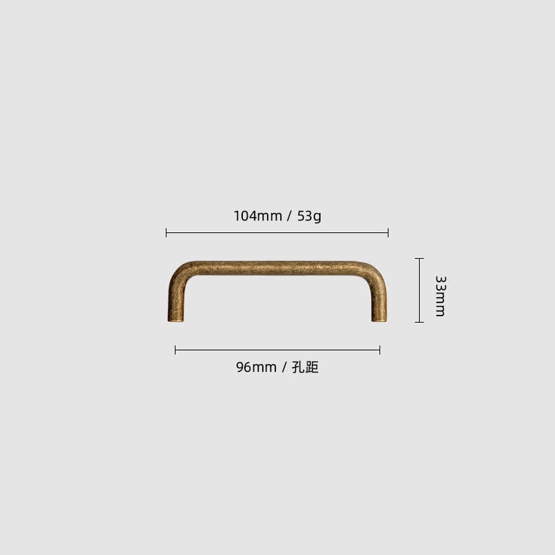 Goo-Ki Antique Brass / 3.78'' Hole Center / 12 Pack Simple Sleek Wardrobe Pull Contemporary Design Cabinet Handle Modern Style