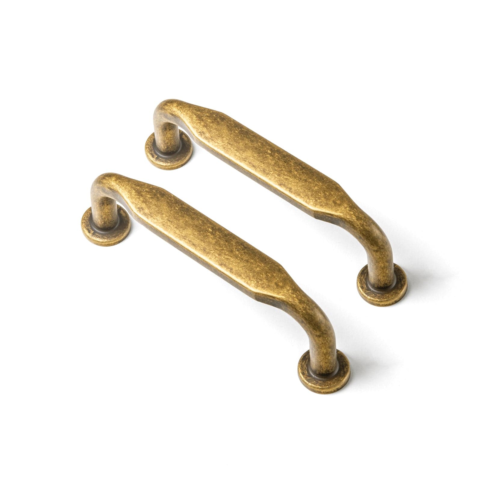 Goo-Ki Antique Brass / 3'' Hole Center / 6 Pack Minimalist Slim Design Zinc Alloy Cabinet Pulls – Rustic Hardware for a Streamlined Look