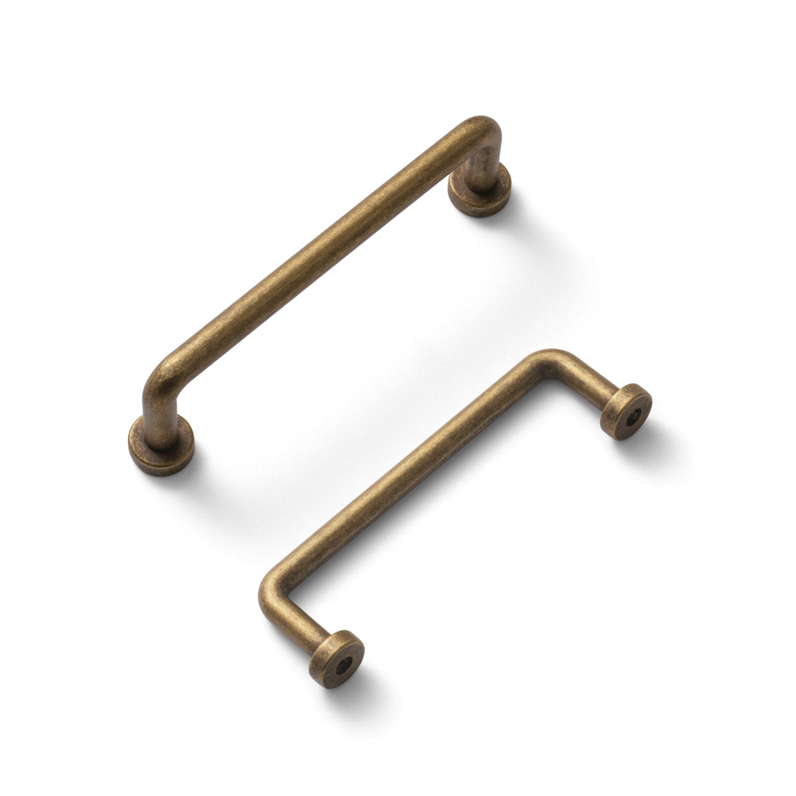 Goo-Ki Antique Brass / 4'' Hole Center / 6 Pack Antique Rustic Vintage Cabinet Bar Pulls Decorative Drawer Handles