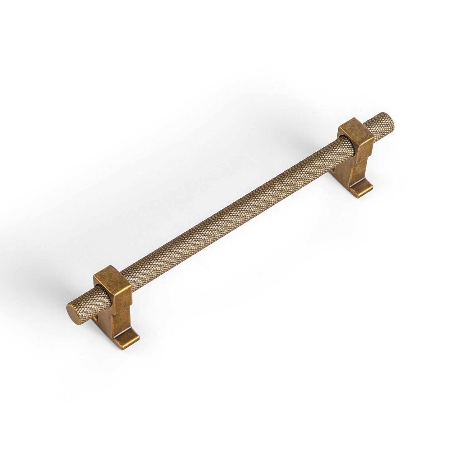 Goo-Ki Antique Brass / 5'' Hole Center / 6 Pack Antique Brass Unique Knurled Cabinet Pull Metal Alloy Cabinet Hardware