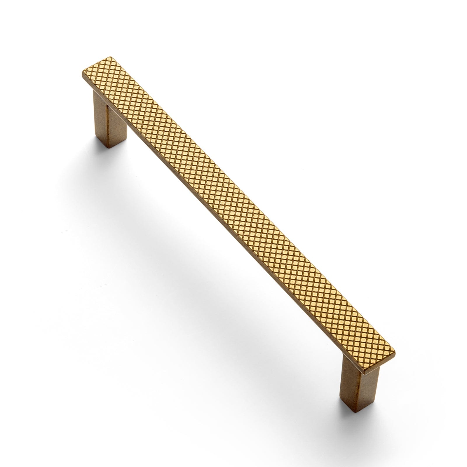 Goo-Ki Antique Brass / 5'' Hole Center / 6 Pack Diamond Pattern Drawer Pull Elegant Textured Cabinet Handle for Furniture