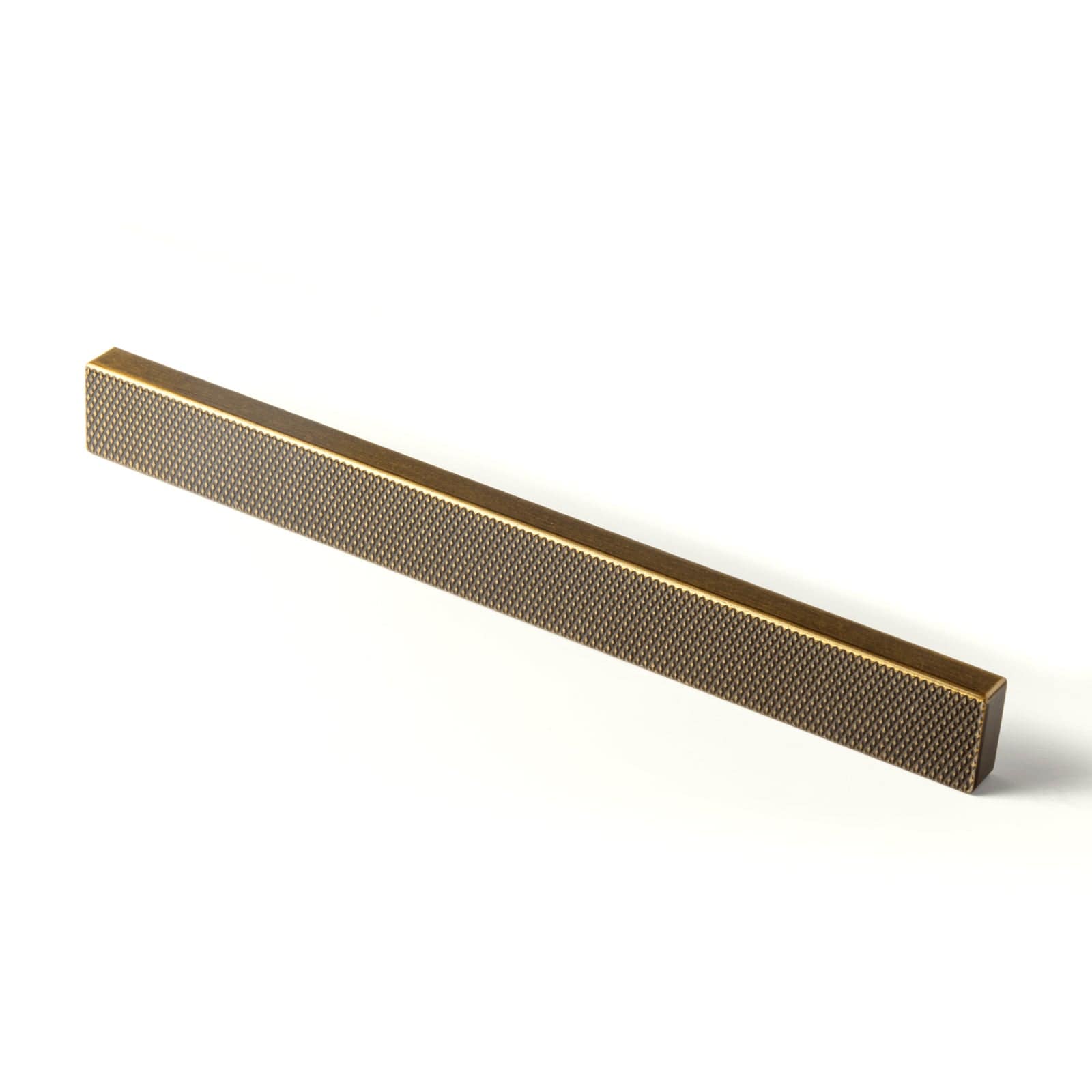 Goo-Ki Antique Brass / 5'' Hole Center / 6 Pack Modern Aluminum Knurled Cabinet Pull Handles - Comfortable Grip & Long - lasting