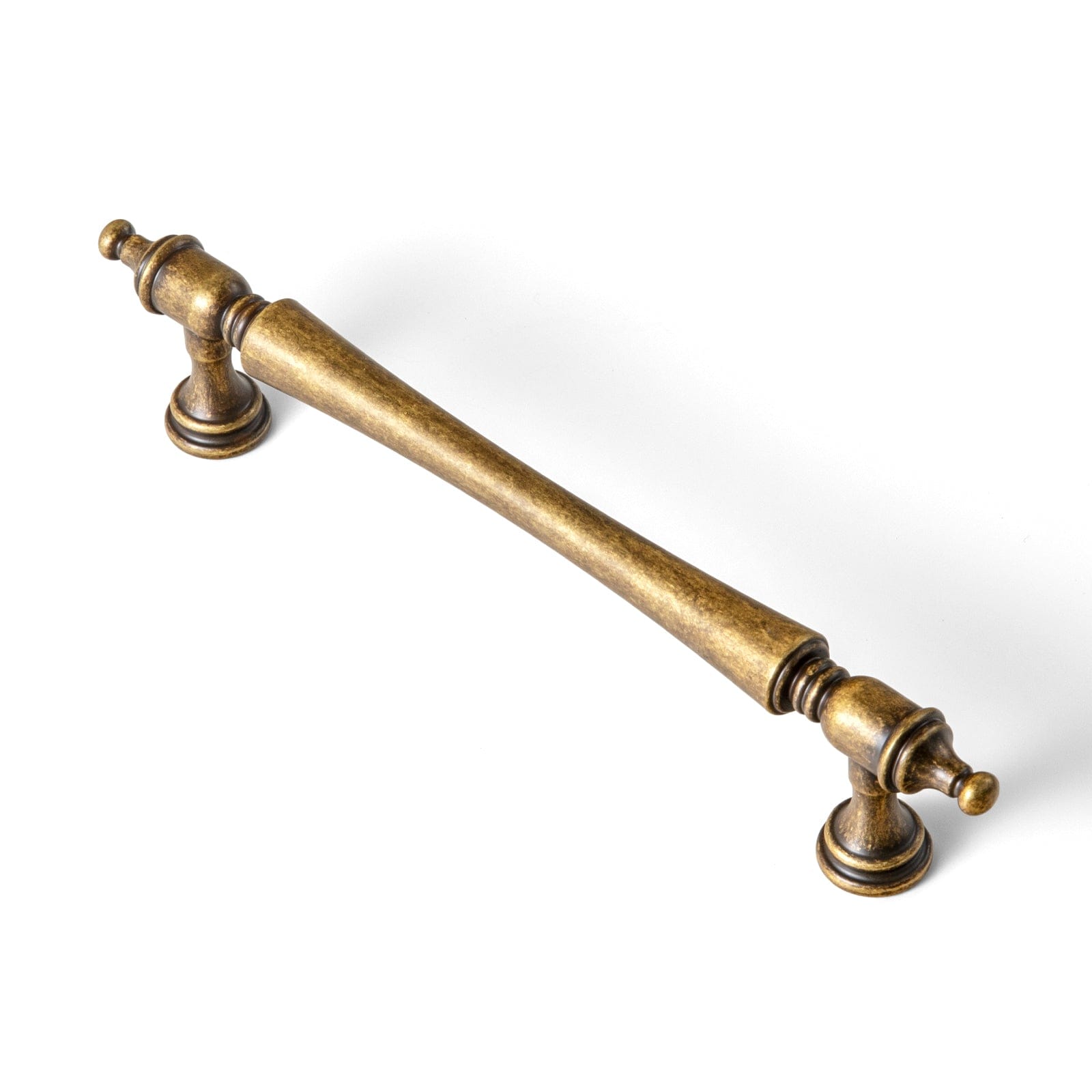 Goo-Ki Antique Brass / 5'' Hole Center / 6 Pack Ornate Tapered Cabinet Handle with Sculpted Detailing Vintage Hardware for Kitchen