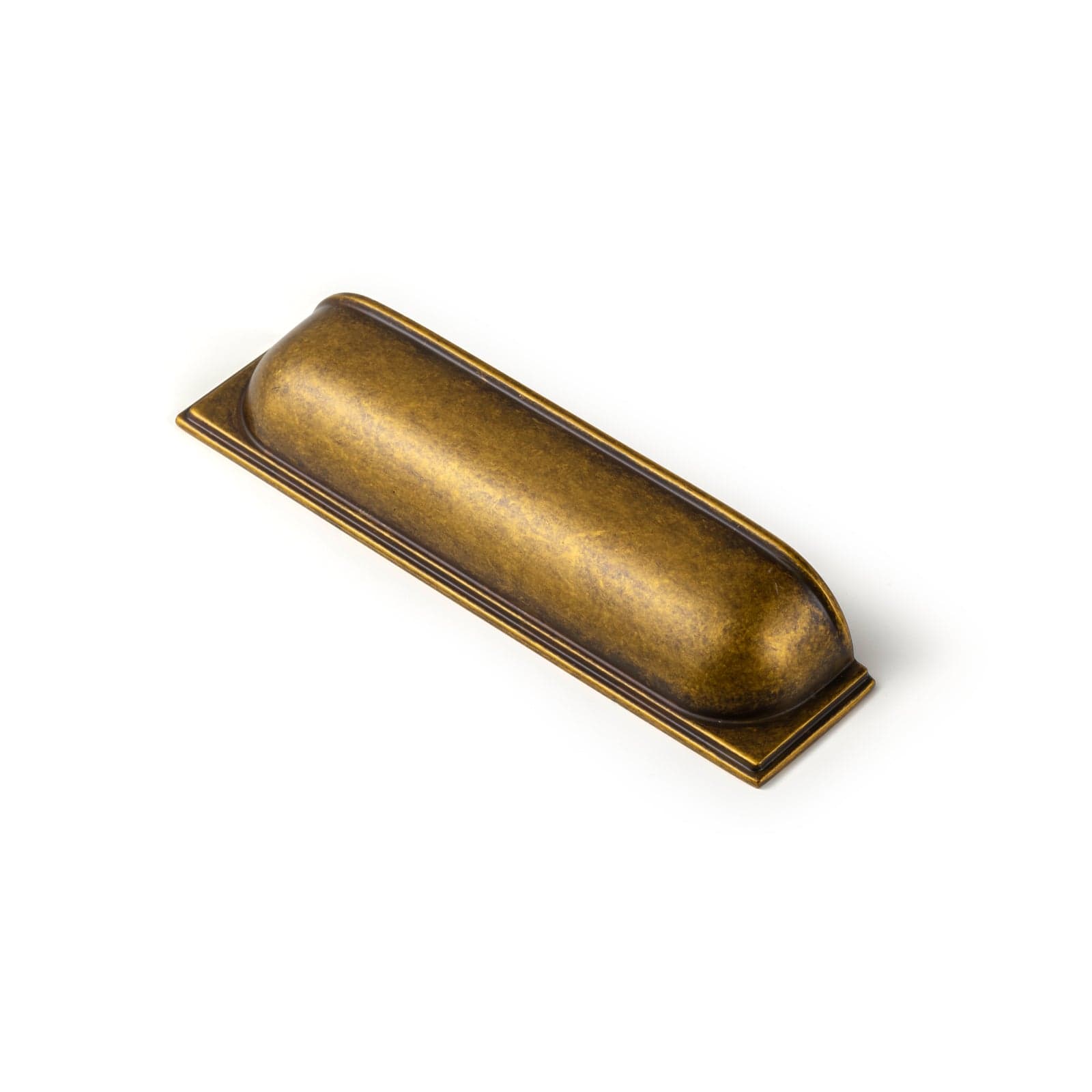 Goo-Ki Antique Brass / 5'' Hole Center / 6 Pack Sleek Curved Retro Cup Pulls Unique Arc - Shaped Drawer Handles Kitchen Hardware
