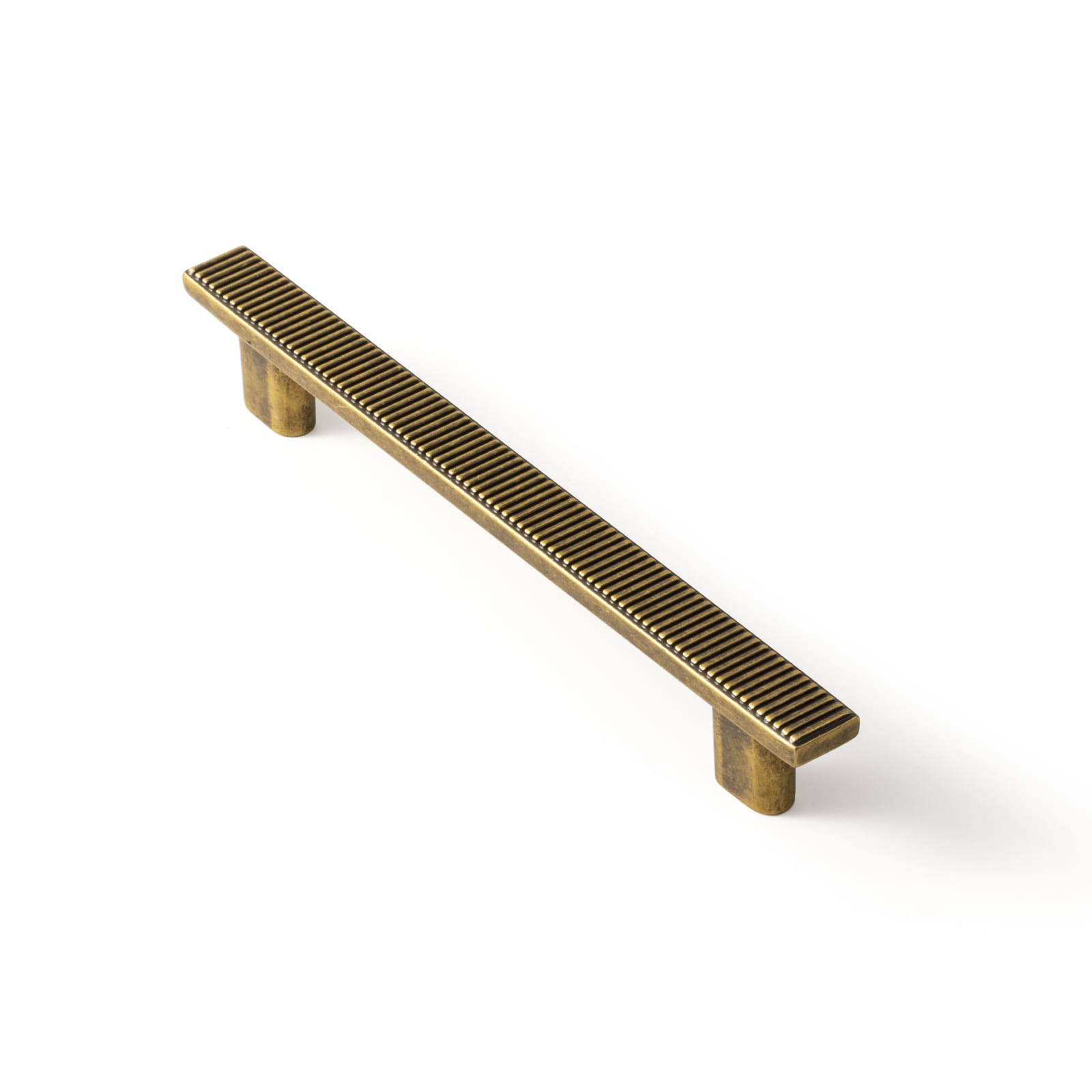 Goo-Ki Antique Brass / 5'' Hole Center / 6 Pack Striped Vintage Cabinet Handles Antique Brass Cabinet Pull Knob Hardware for Kitchen