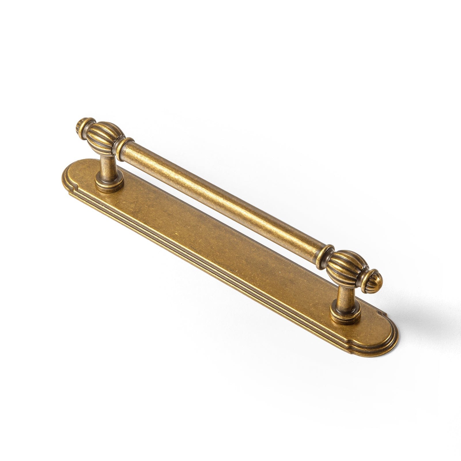 Goo-Ki Antique Brass / 5'' Hole Center with Back Plate G014 / 2 Pack Luxury Decorative Antique Brass Cabinet Handles Stylish Accents for Modern Cabinet Design