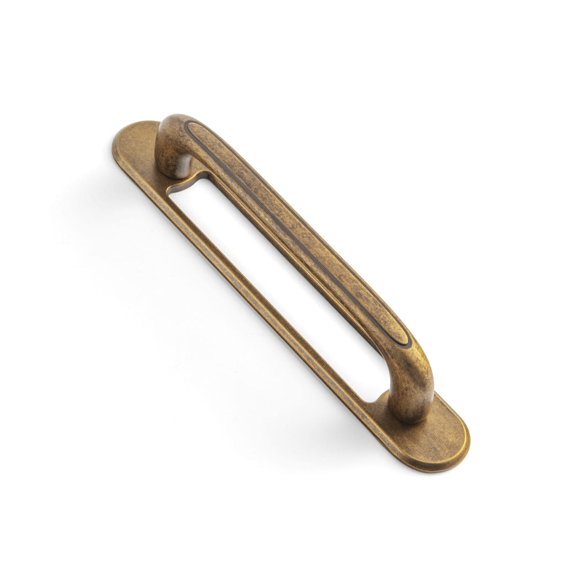 Goo-Ki Antique Brass / 5'' Hole Center with Back Plate G021 / 2 Pack Elegant Antique and Brushed Brass Bar Pull Cabinet Handles with Unique Design