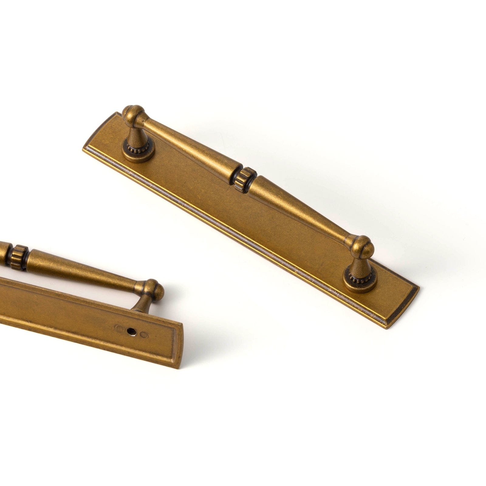 Goo-Ki Antique Brass / 5'' With Back Plate / 6 Pack Solid Ancient Vintage Retro Bar Pull for Cupboard Dresser Bathroom
