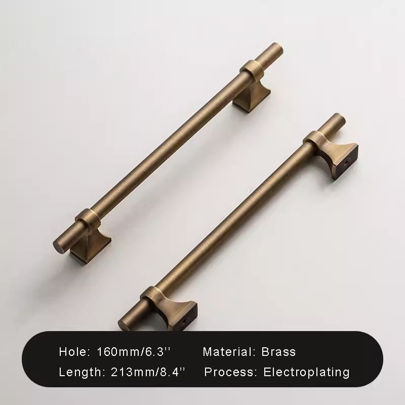 Goo-Ki Luxury Stain Brass Furniture Handle Solid Brass Kitchen Cabinet Pull T Bar Handle