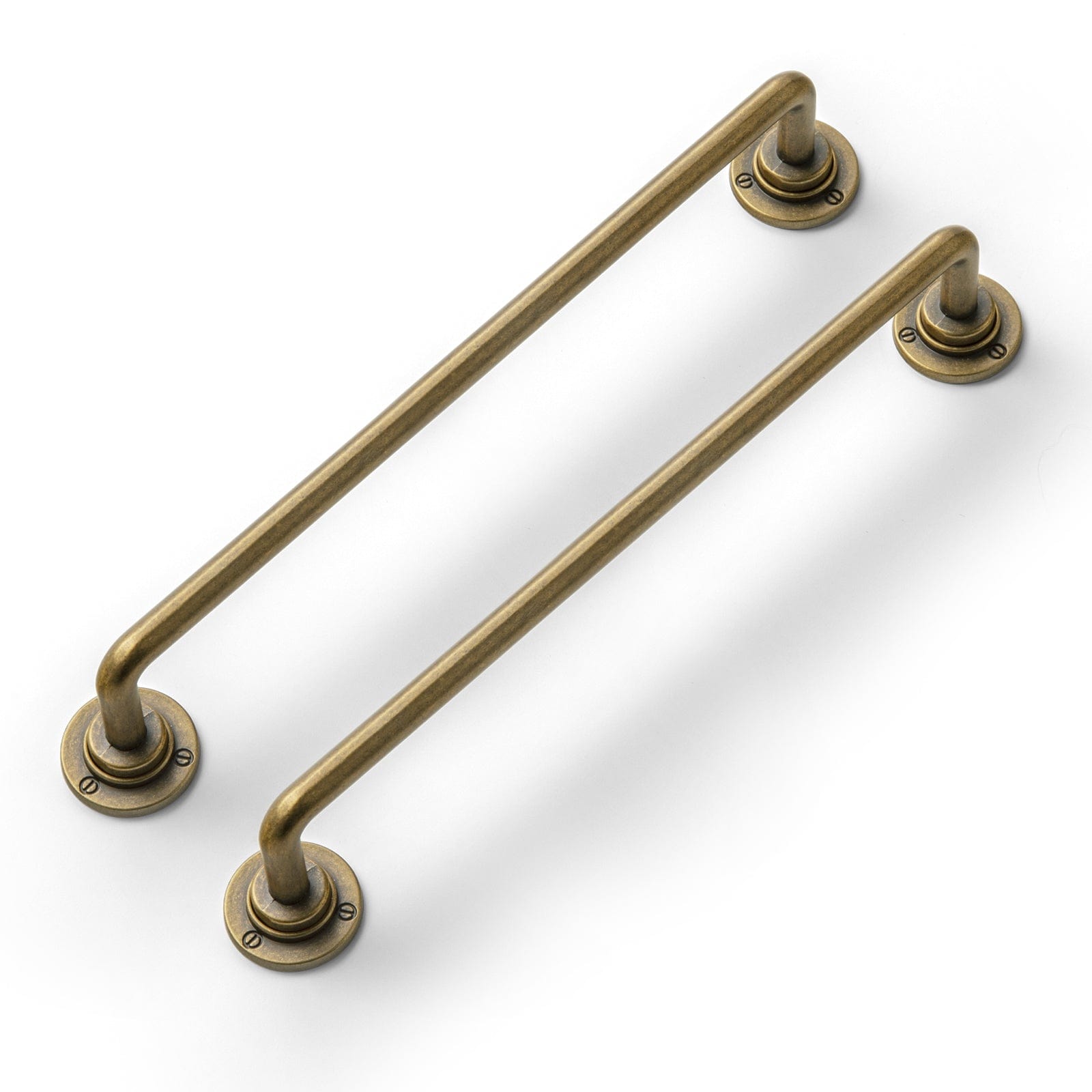 Goo-Ki Antique Brass / 6.3'' Hole Center / 6 Pack Antique Brass Zinc Alloy Kitchen Drawer Pulls Bar Pull With Back Plate