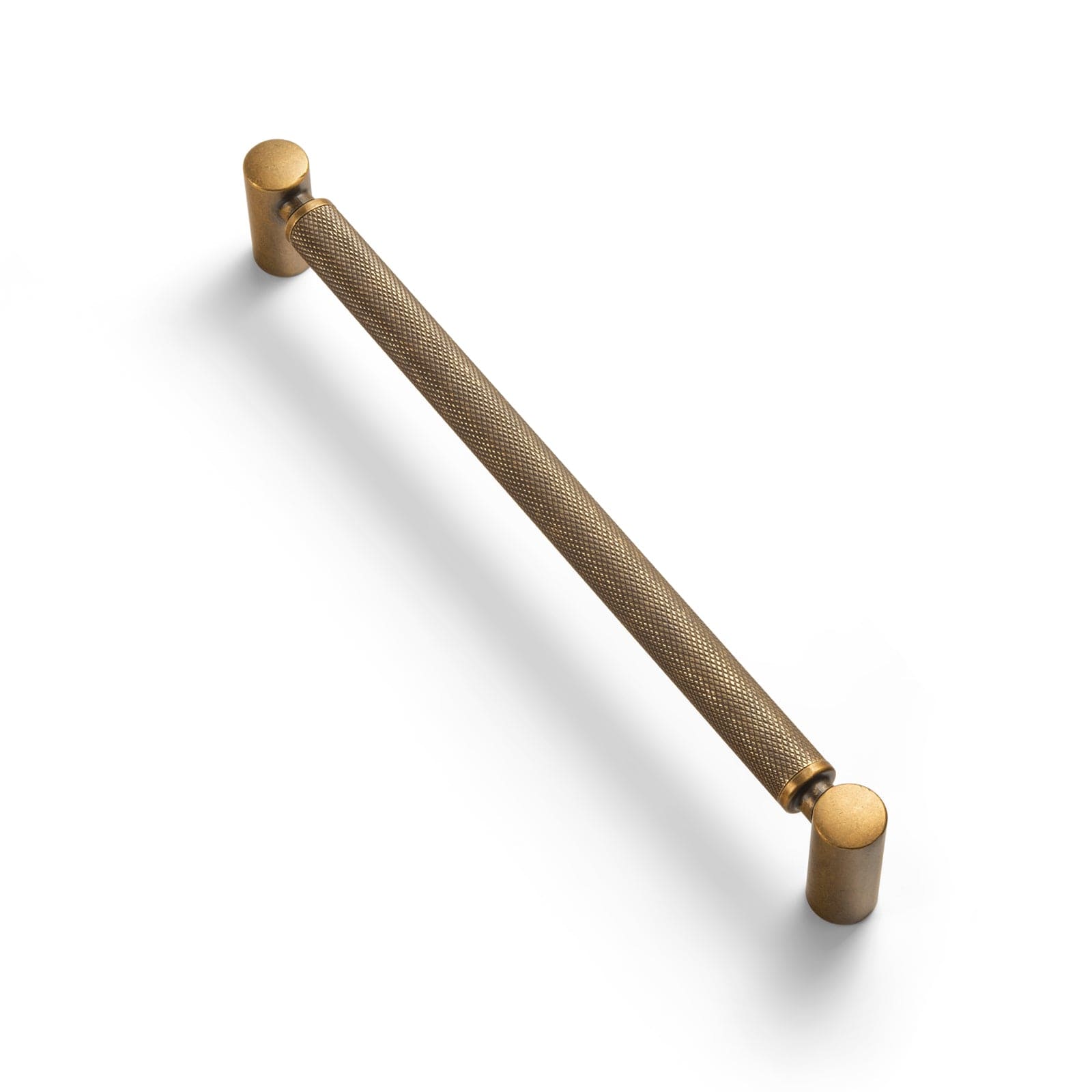 Goo-Ki Antique Brass / 7.6'' Hole Center / 6 Pack Classic Bar-shaped Knurled Aluminium Drawer Pull Durable & Stylish Hardware for Furniture
